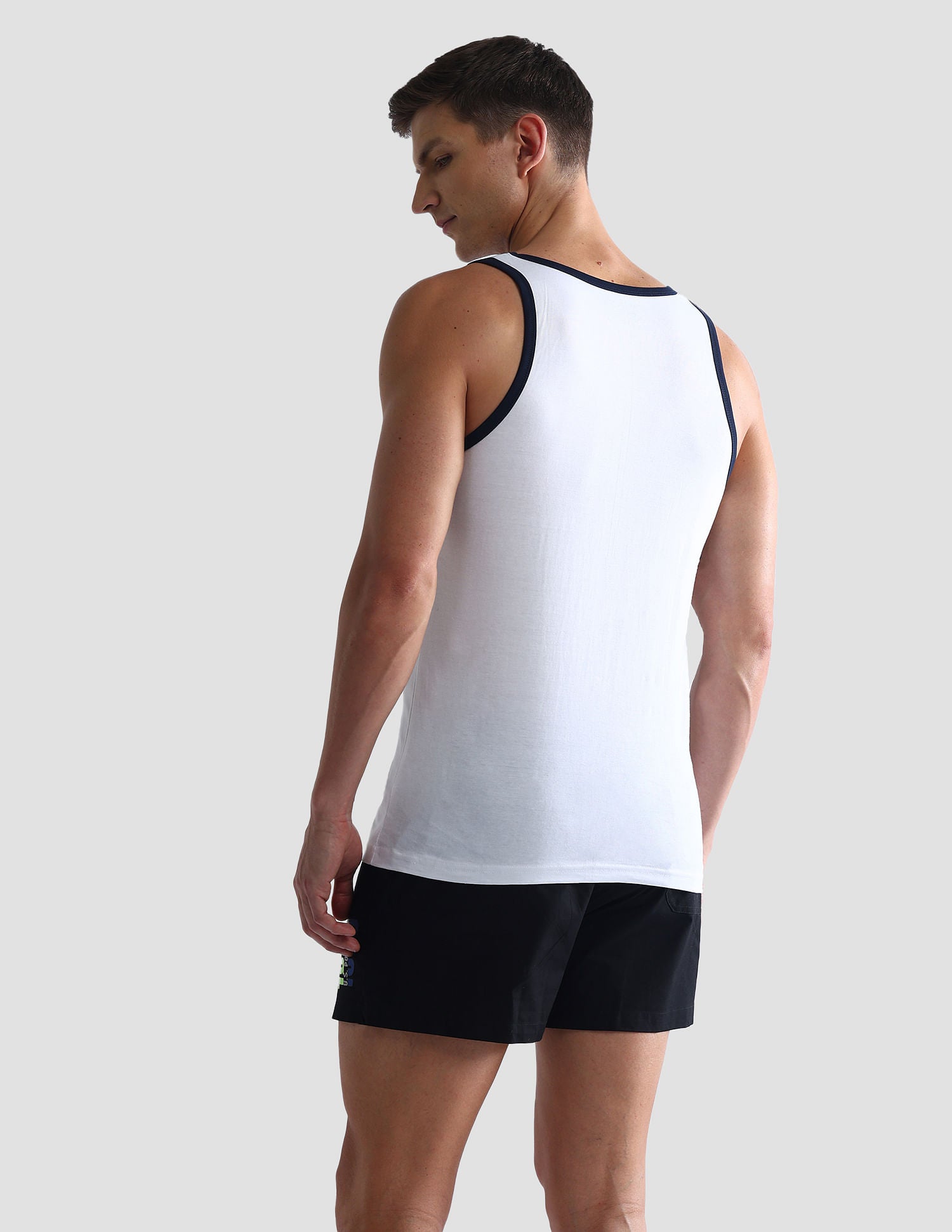 Contrast Binding Cotton OEV01 Vest - Pack Of 1 White - U.S. POLO ASSN. | Large