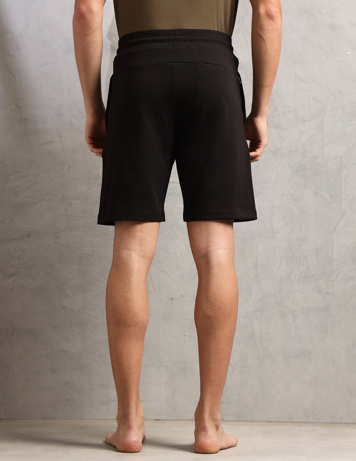 Mid Rise Comfort Fit PS003-PL Lounge Shorts - Pack Of 1 Black - U.S. Polo Assn. India | Large