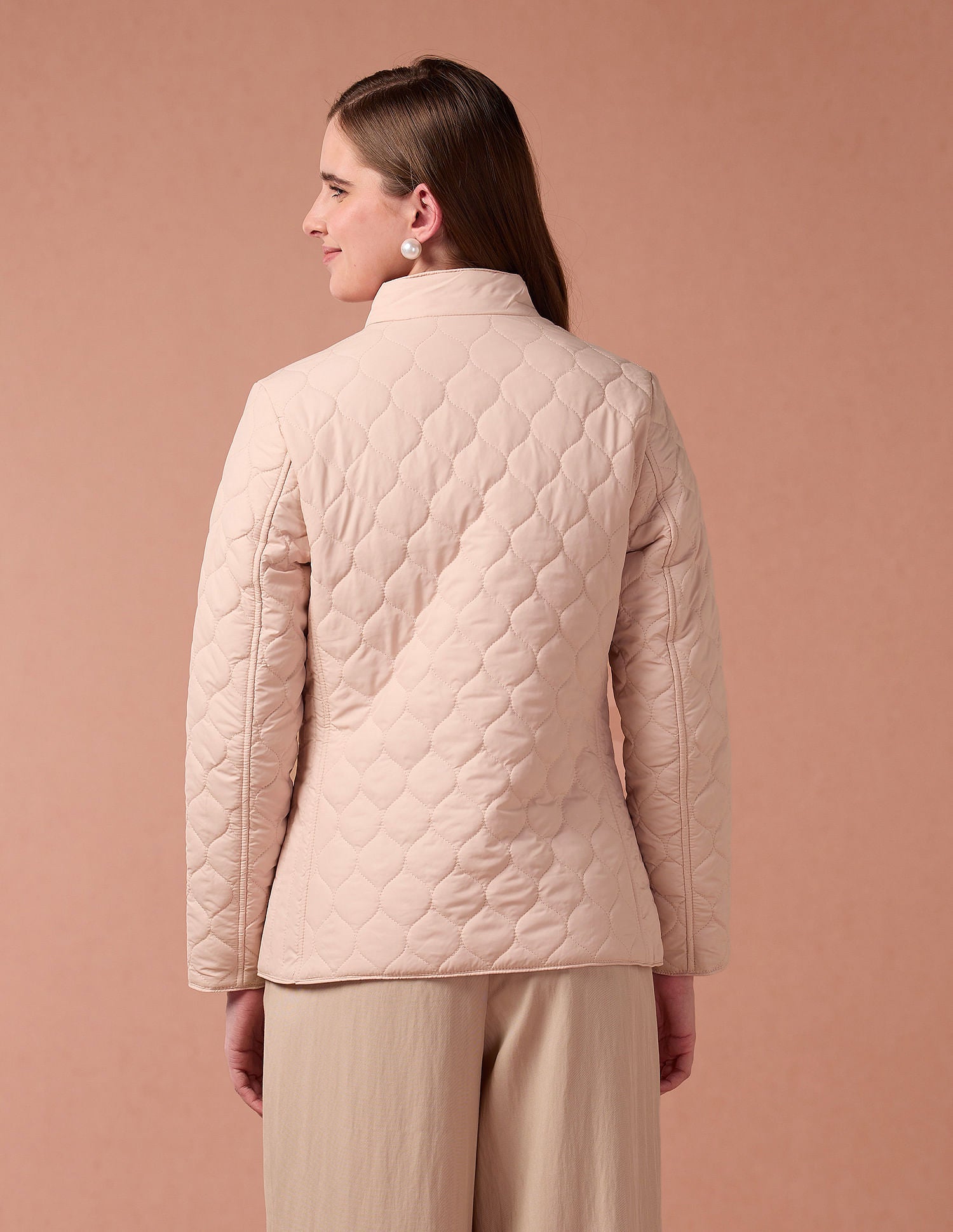 Regular Fit Quilted Jacket Light Peach - U.S. POLO ASSN. | Large