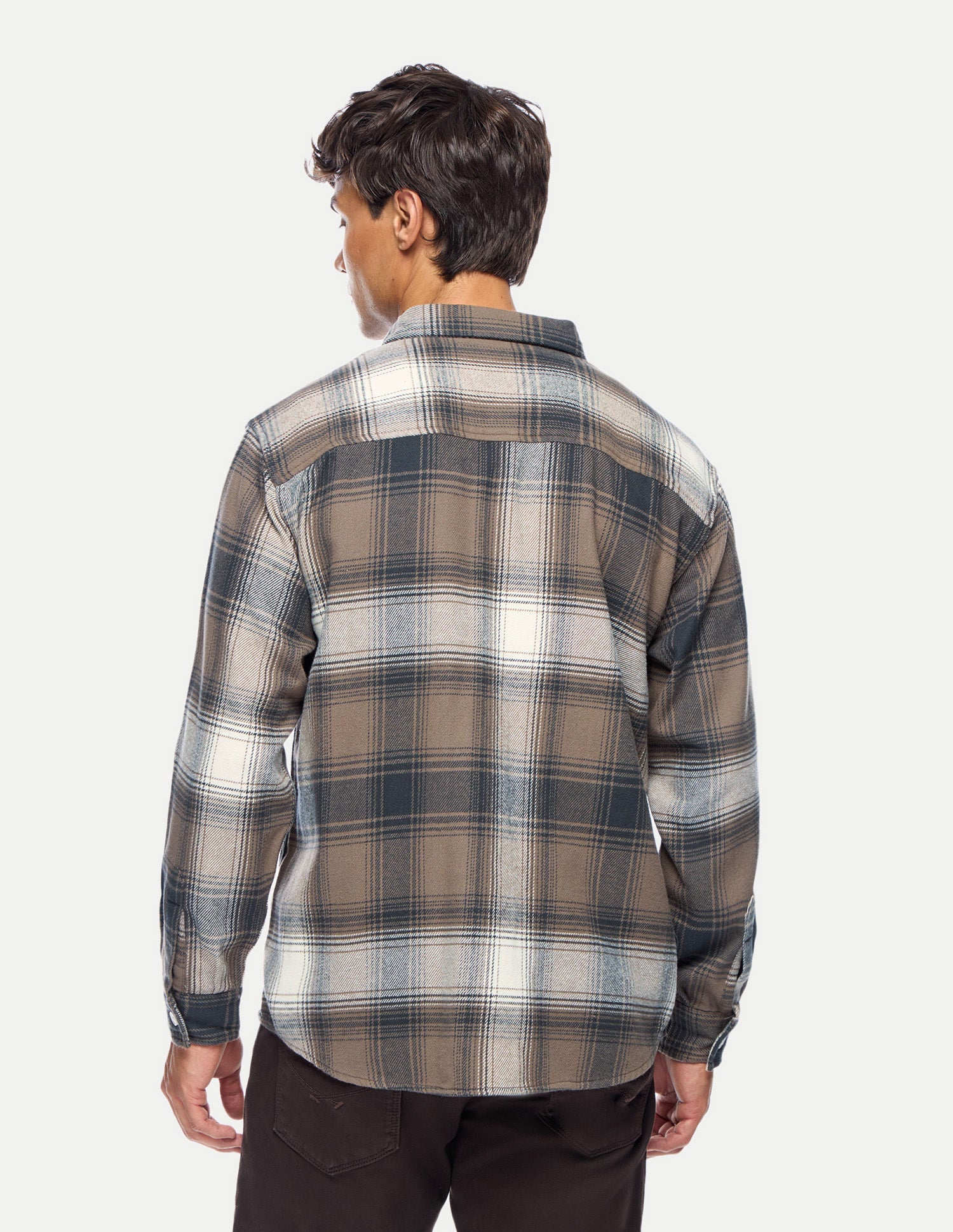 Checked Regular Fit Shacket Khaki - U.S. Polo Assn. India | Large