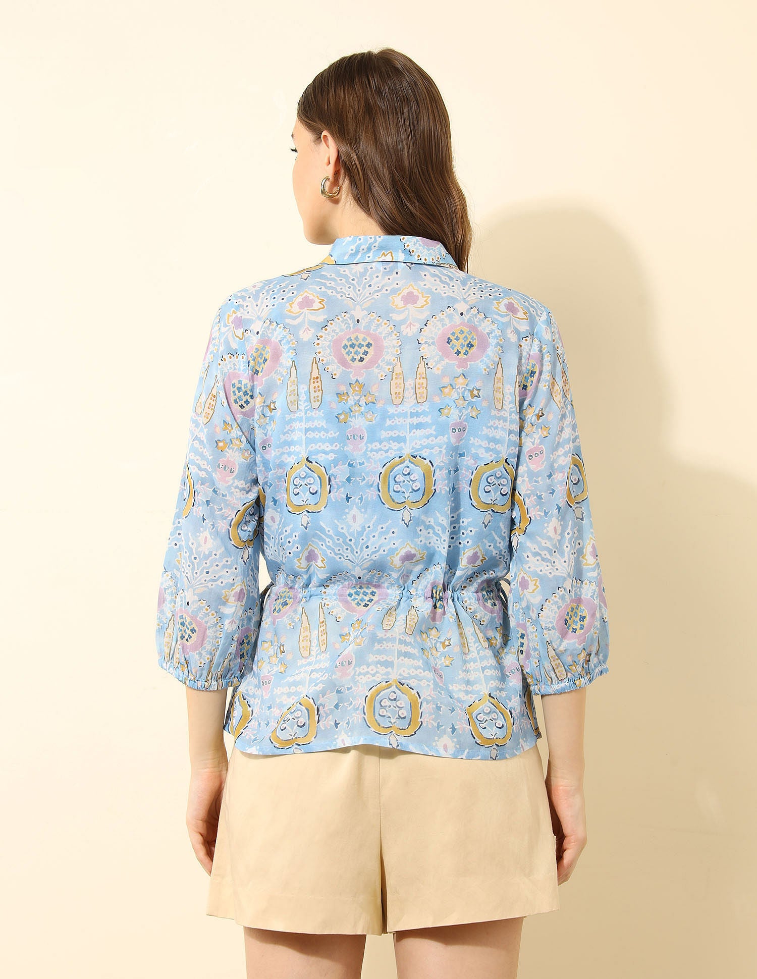 Cinched Wasit Floral Printed Shirt Multi-colour - U.S. Polo Assn. India | Large