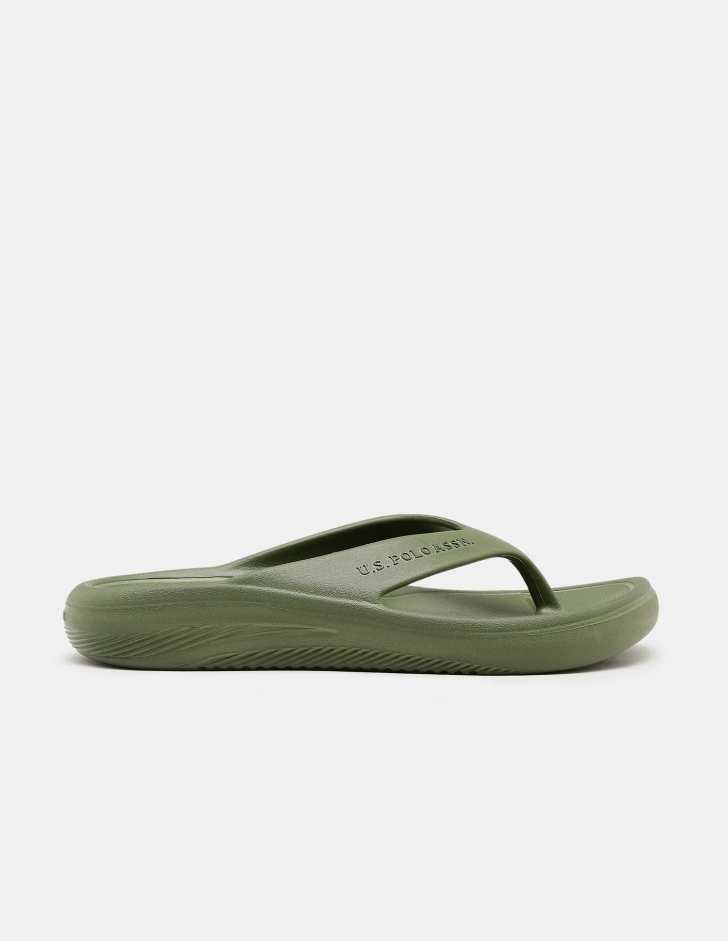 Men Cole V-Strap Flip Flops Olive - U.S. Polo Assn. India | Large