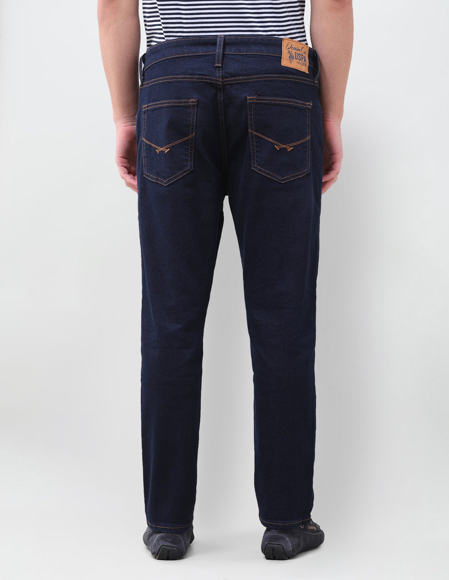Cole Comfort Cropped Fit Blue Jeans Dark Indigo - U.S. Polo Assn. India | Large