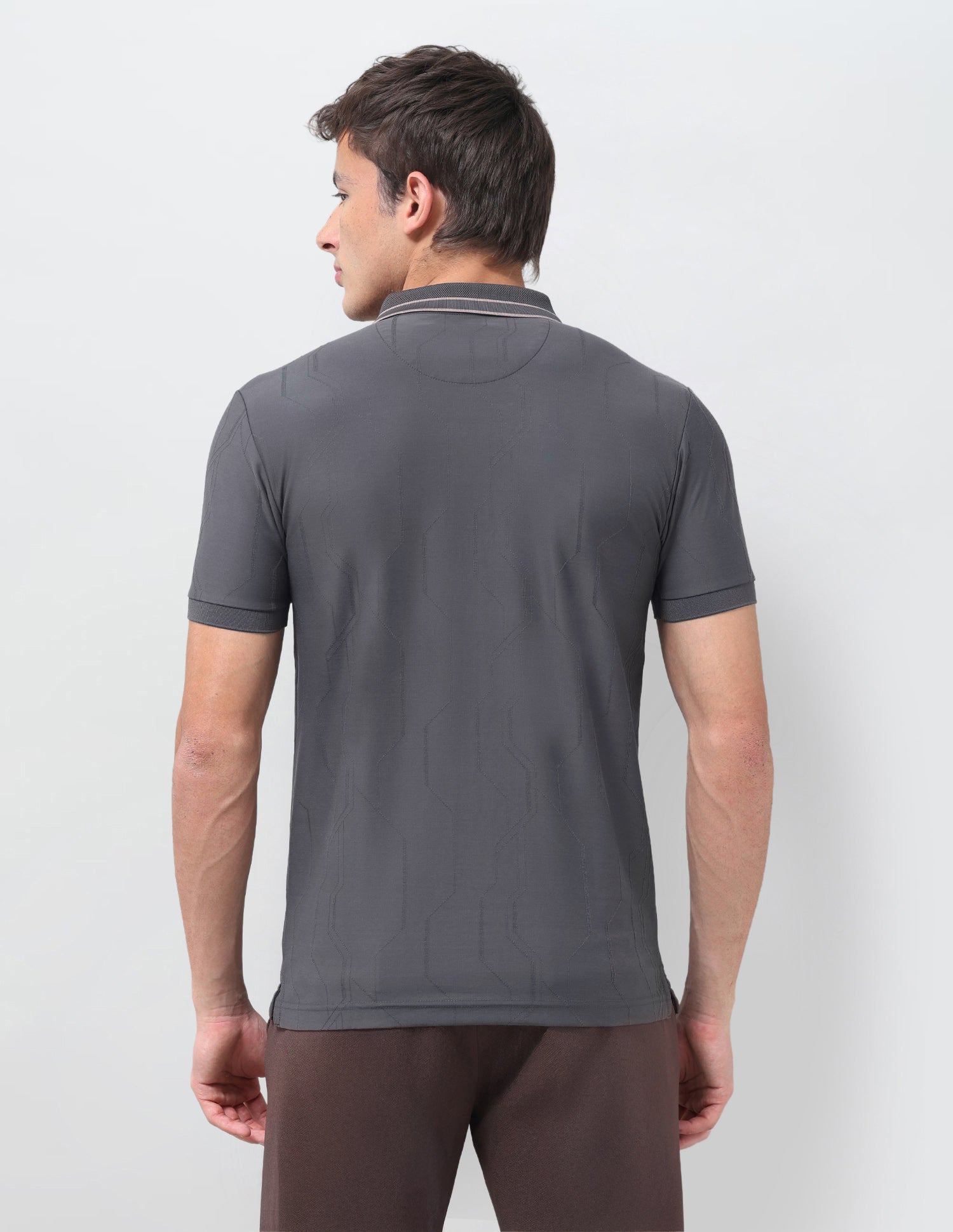 Solid Slim Fit Polo Shirt Grey - U.S. Polo Assn. India | Large