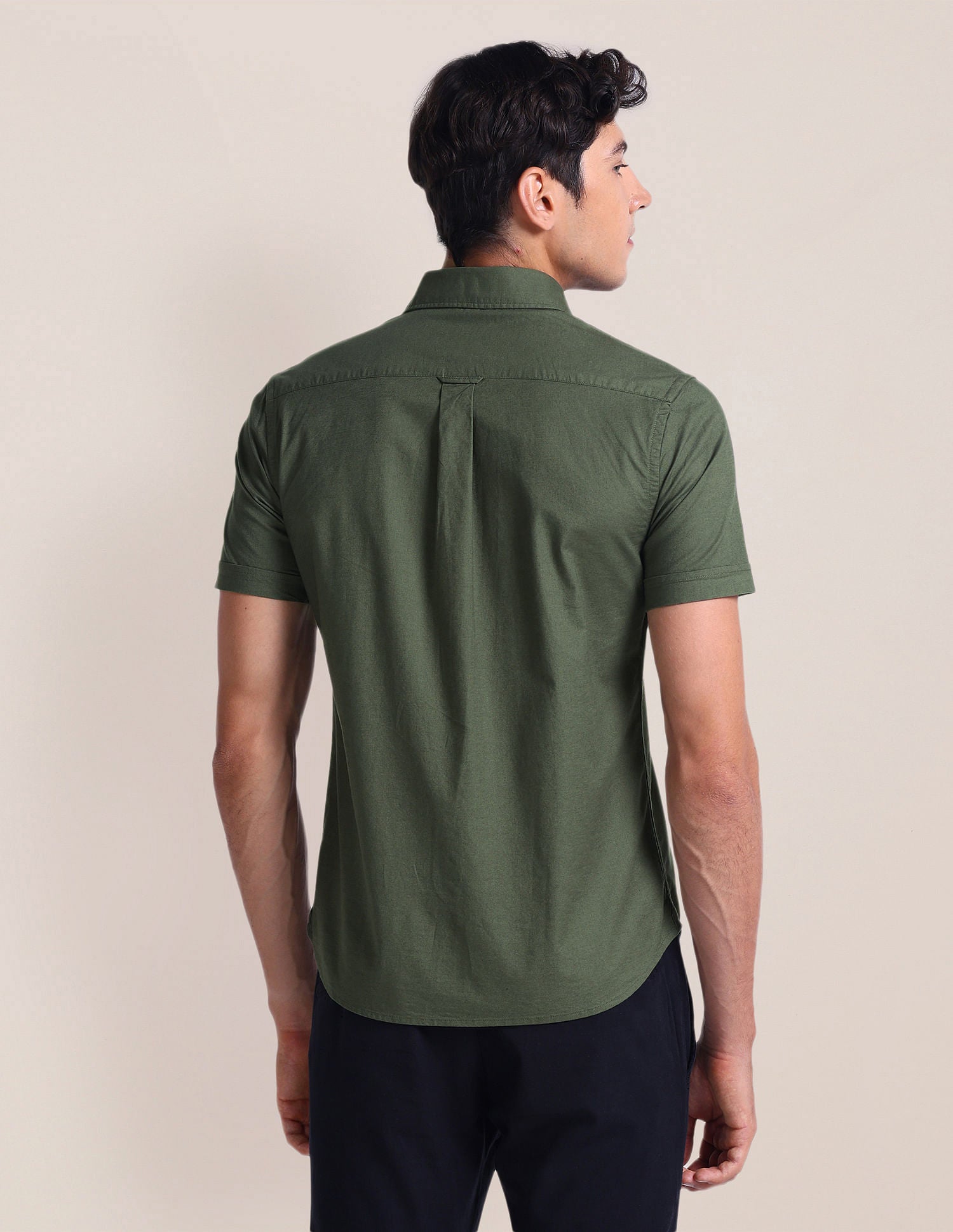 Tailored Fit Dobby Shirt Olive - U.S. POLO ASSN. | Large