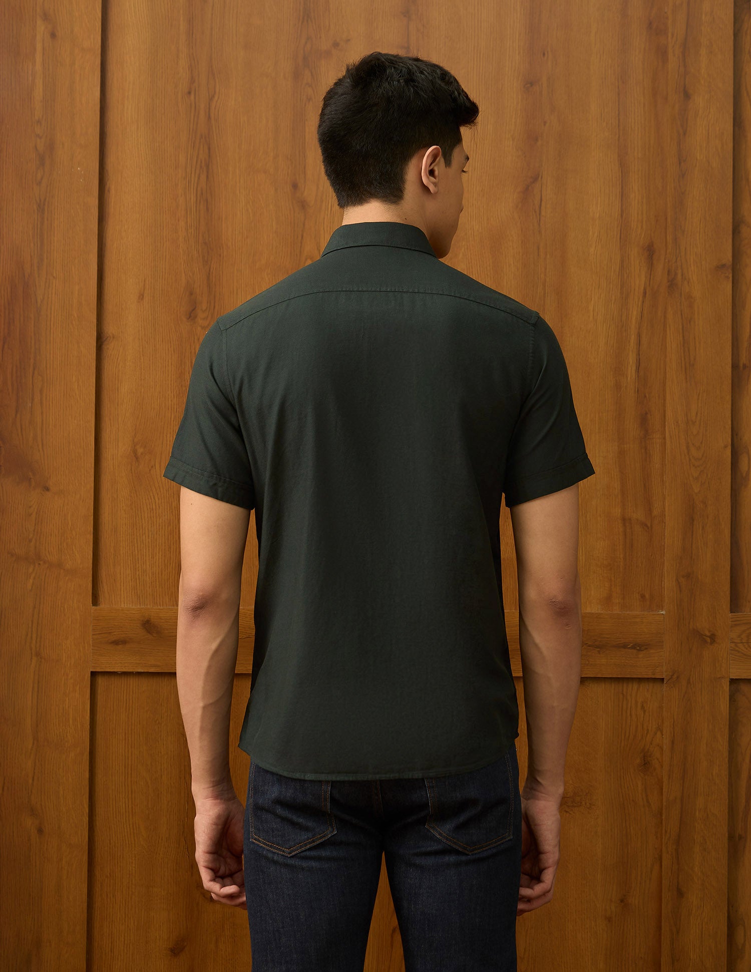 Textured Dobby Varsity Shirt Olive - U.S. POLO ASSN. | Large