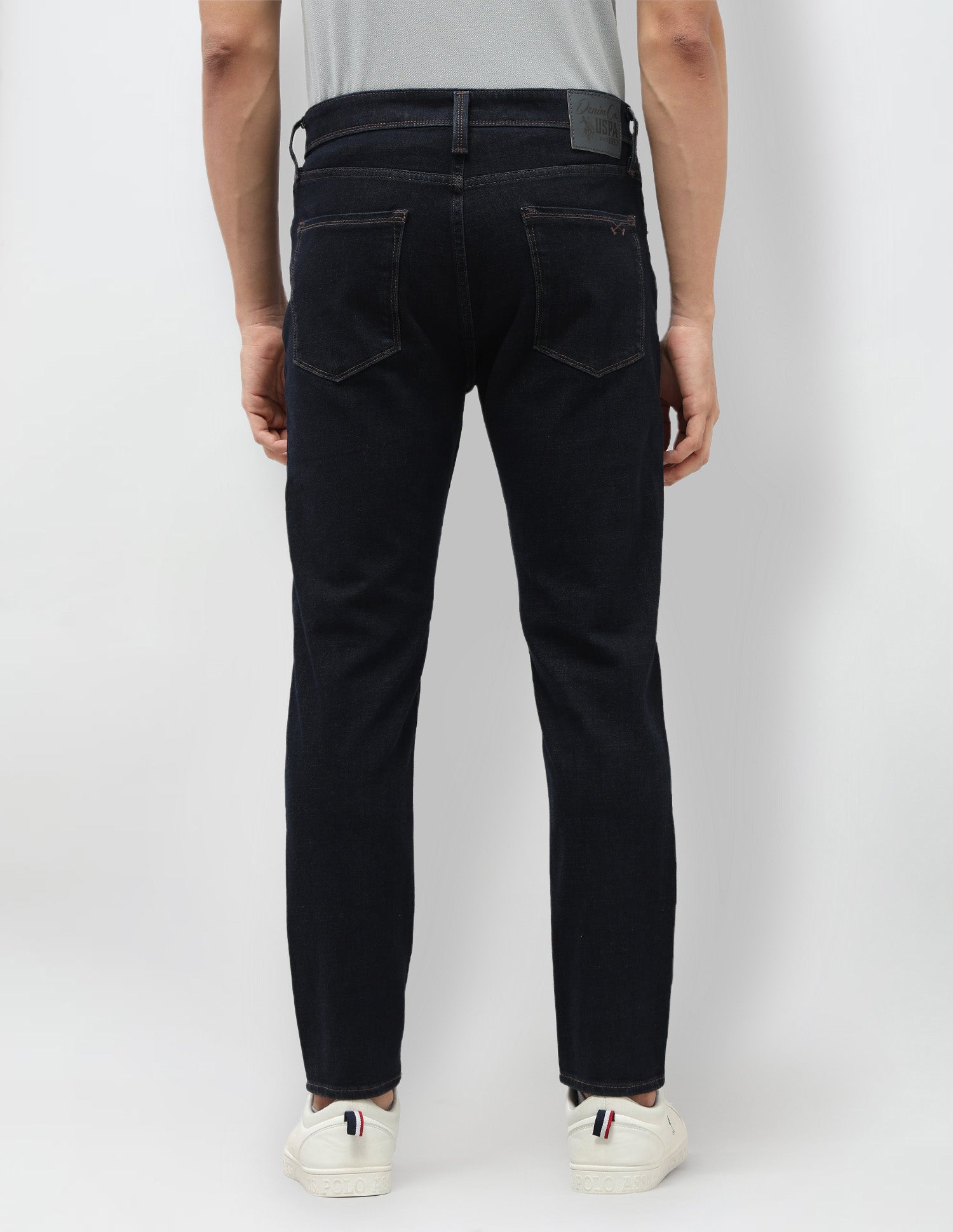 Cole Comfort Cropped Fit Blue Jeans Dark Blue - U.S. POLO ASSN. | Large