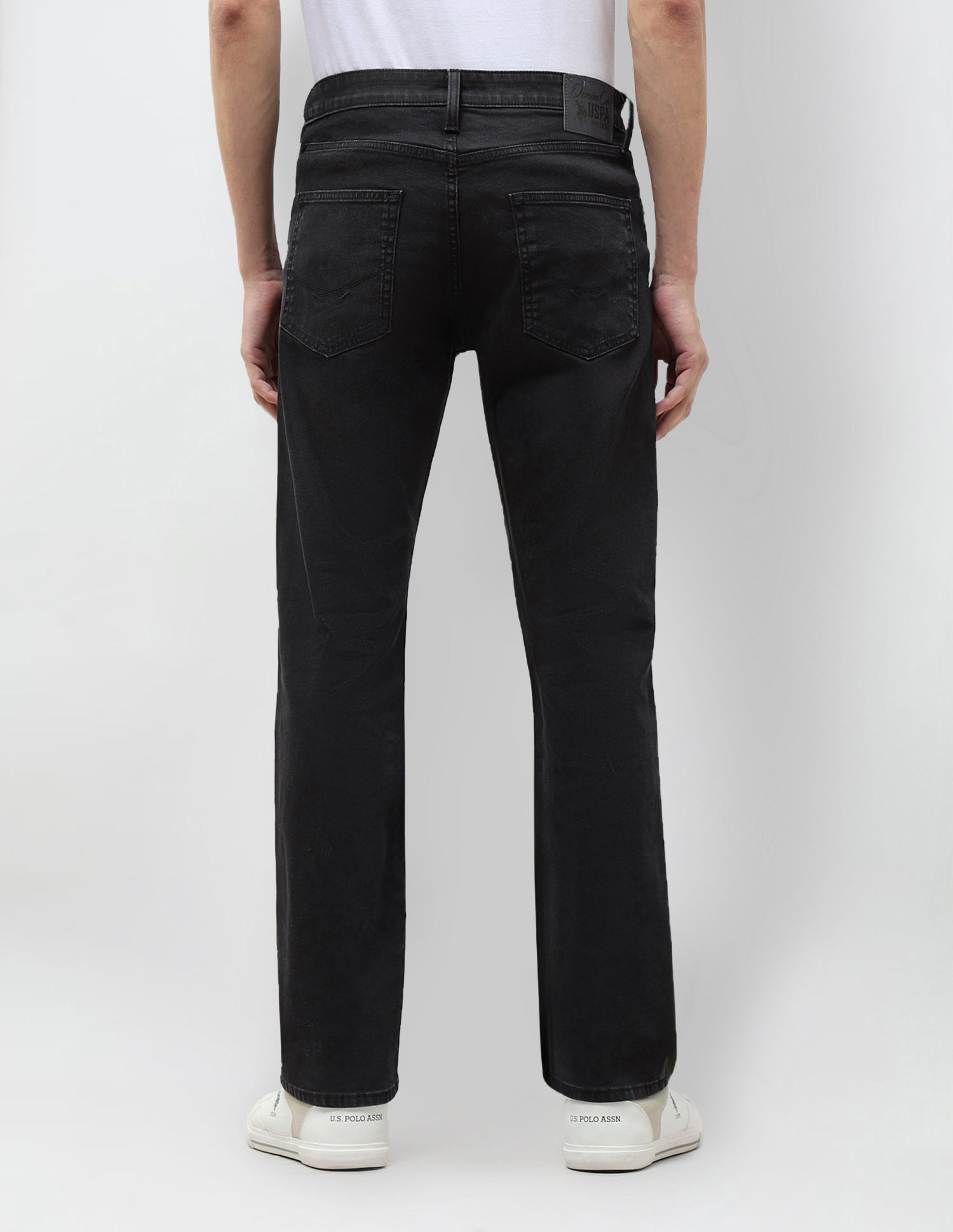Harold Slim Straight Fit Black Jeans Dark Wash - U.S. POLO ASSN. | Large