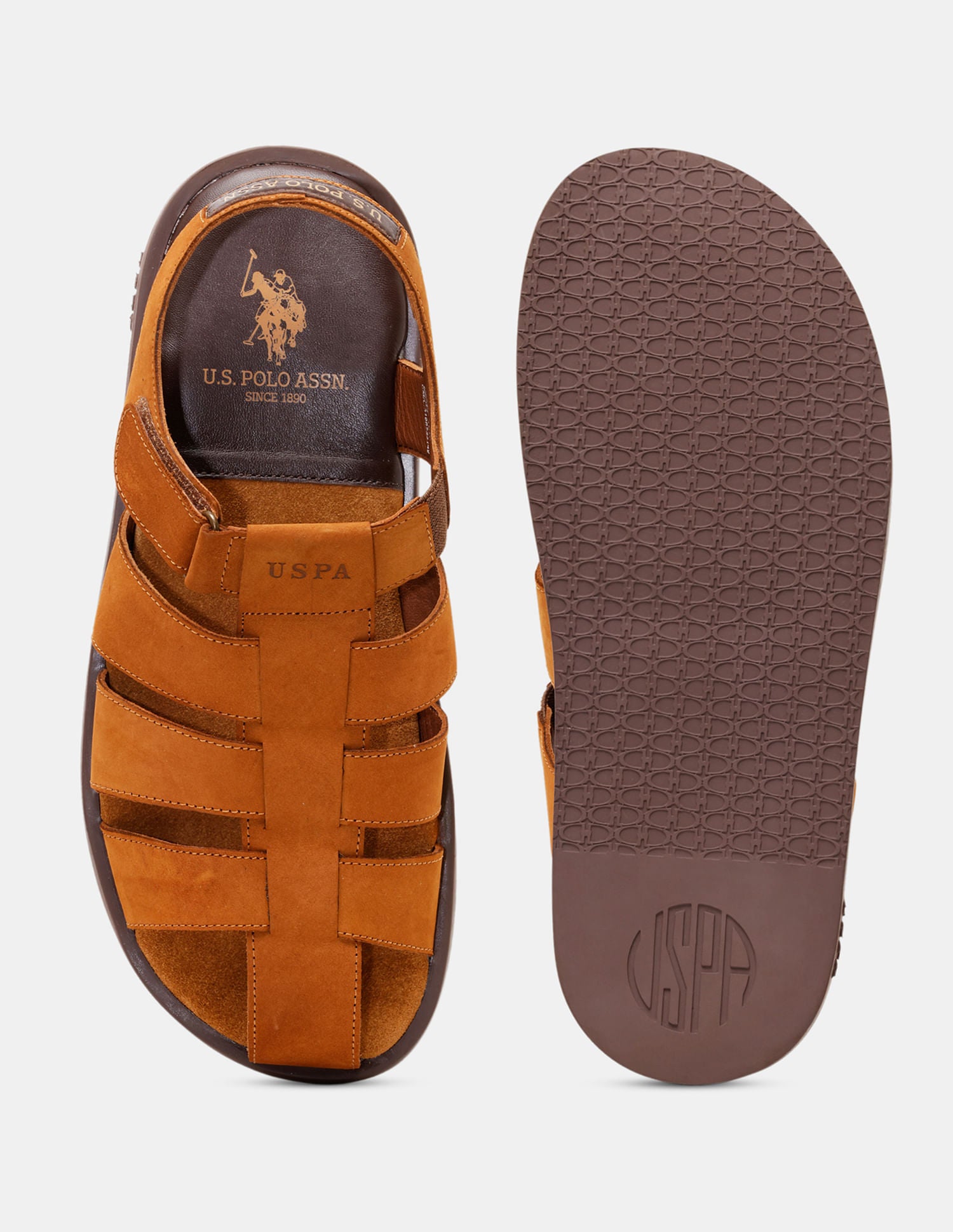 Men Sean Closed Toe Sandals Tan - U.S. POLO ASSN. | Large