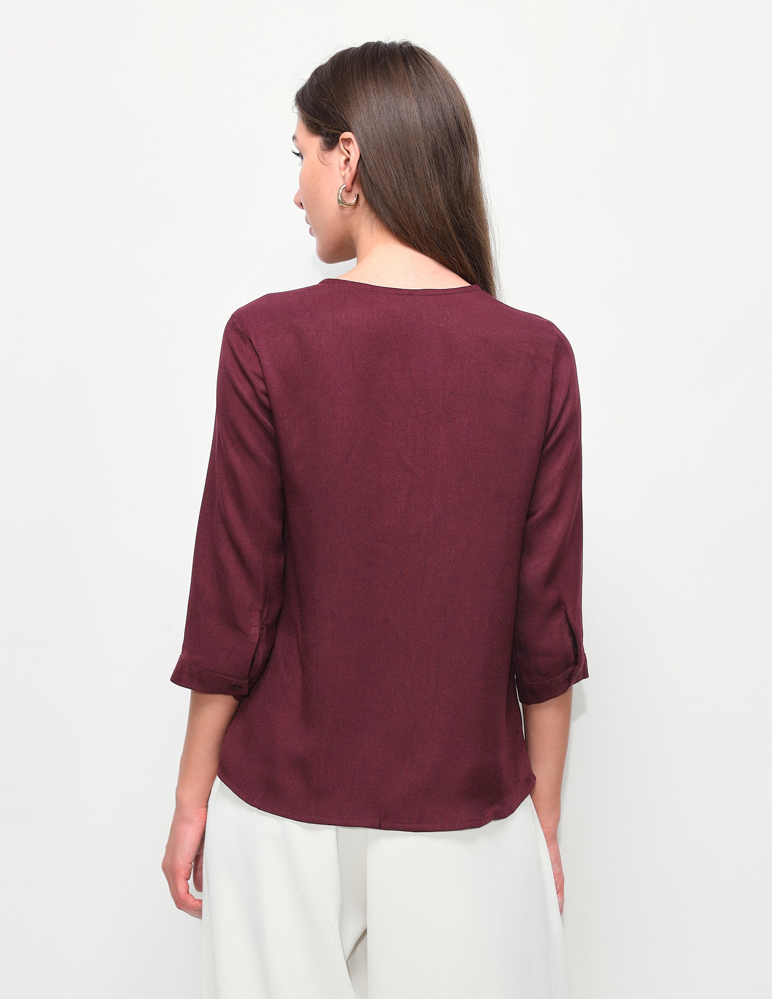 Solid Regular Fit Zipper Top Wine - U.S. Polo Assn. India | Large