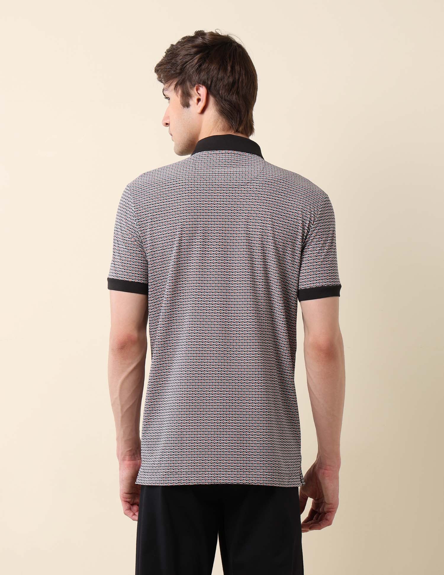 Geometric Printed Classic Polo Shirt Navy - U.S. Polo Assn. India | Large