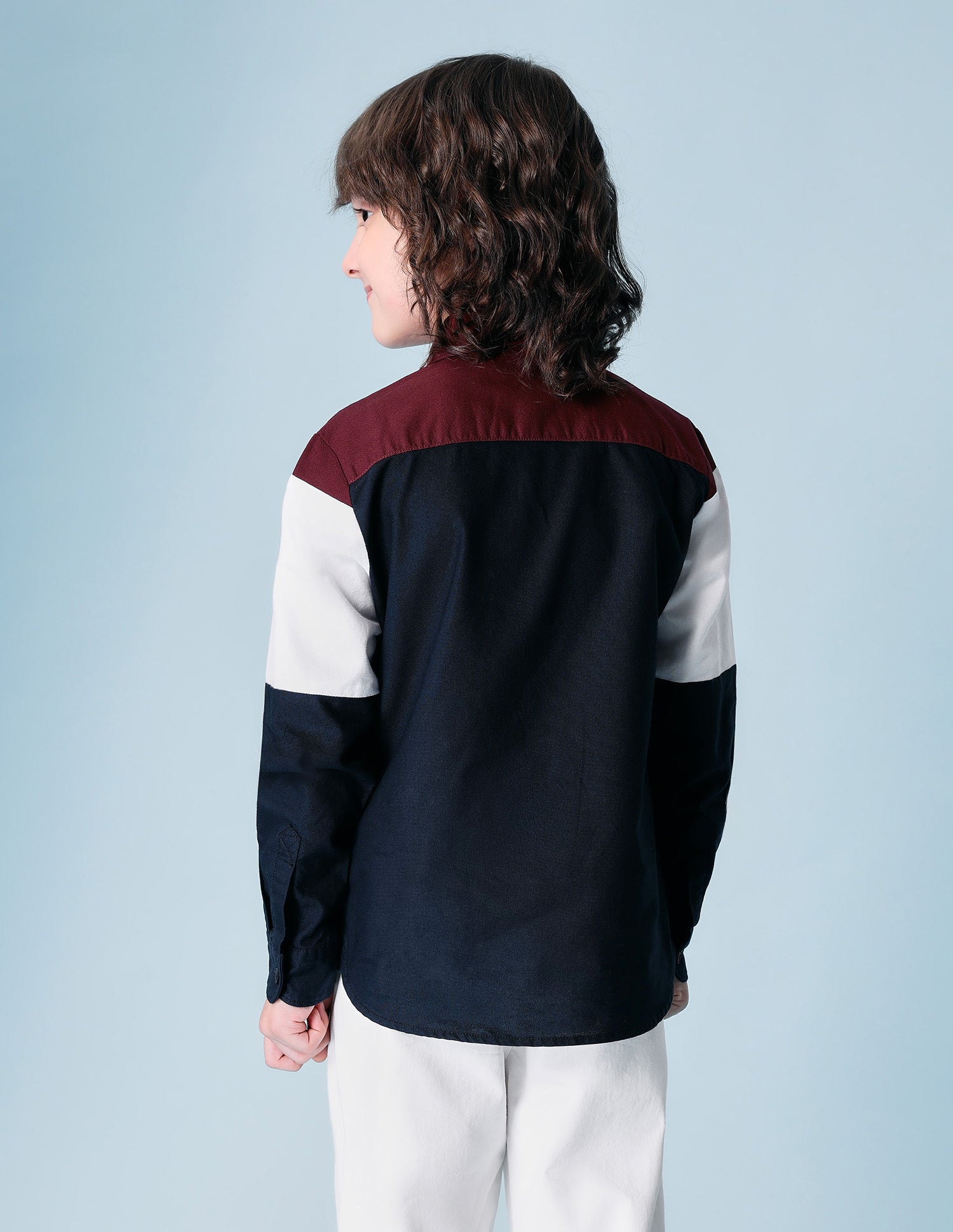 Boys Colorblocked Pure Cotton Shirt Red - U.S. POLO ASSN. | Large