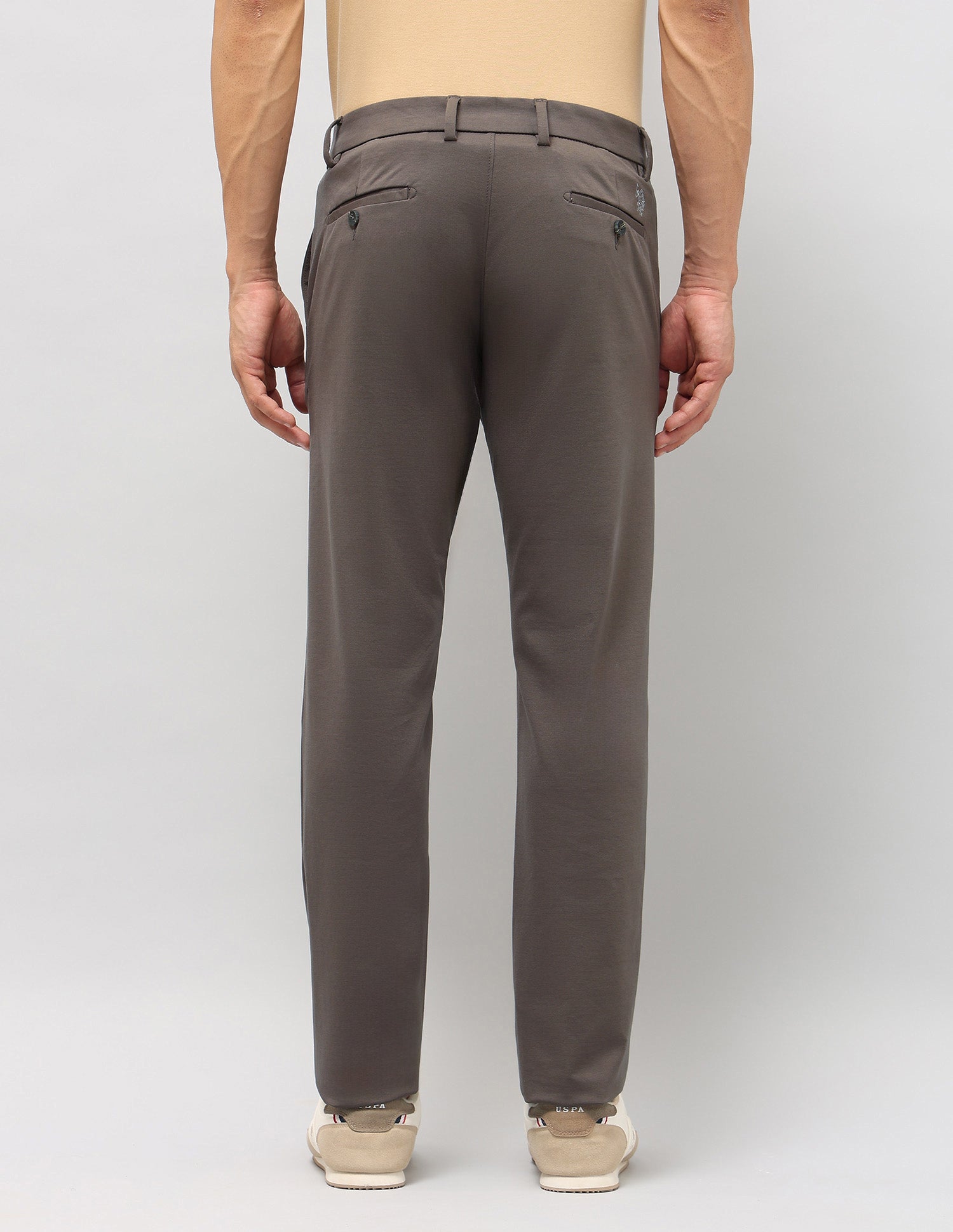 Mid Rise Denver Slim Fit Trousers Brown - U.S. POLO ASSN. | Large