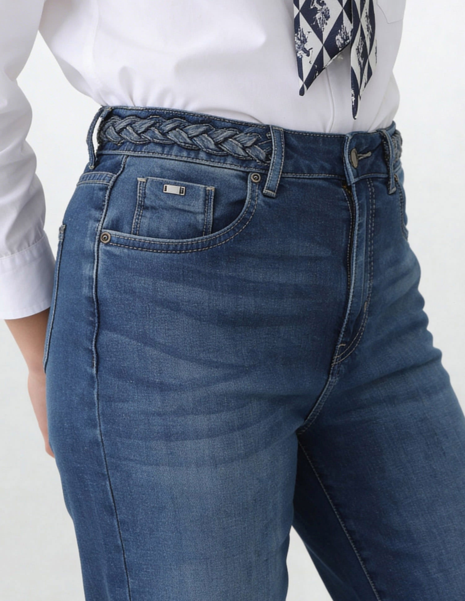 High Rise Wide Leg Fit Jeans Blue - U.S. Polo Assn. India | Large