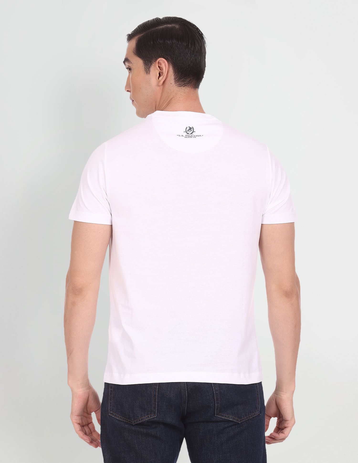 Graphic Print Cotton T-Shirt White - U.S. Polo Assn. India | Large