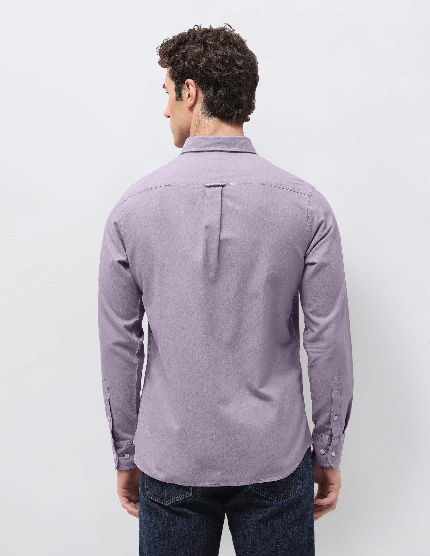 Tailored Fit Oxford Shirt Purple - U.S. Polo Assn. India | Large