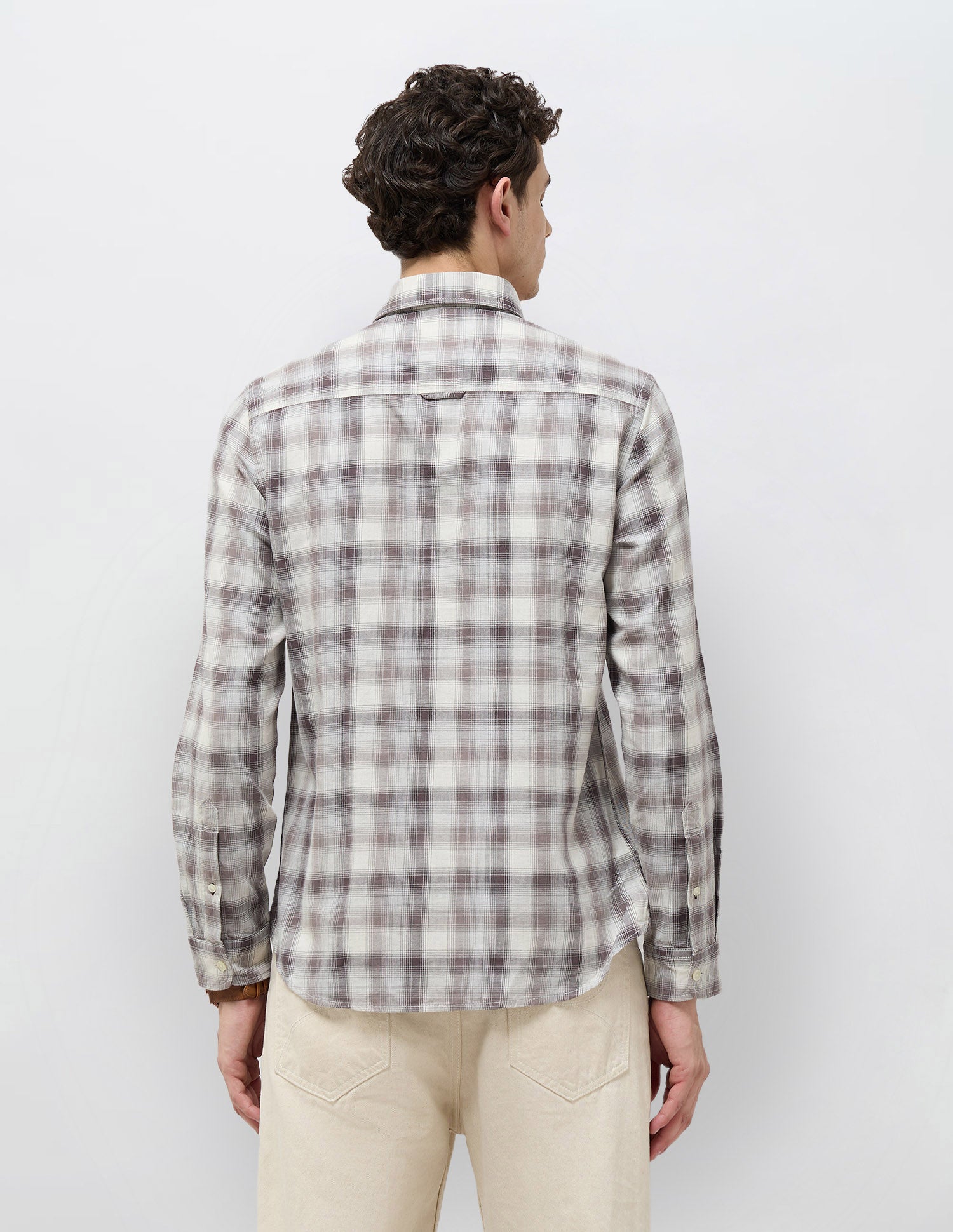 Tartan Checked Twill Shirt Choco - U.S. POLO ASSN. | Large