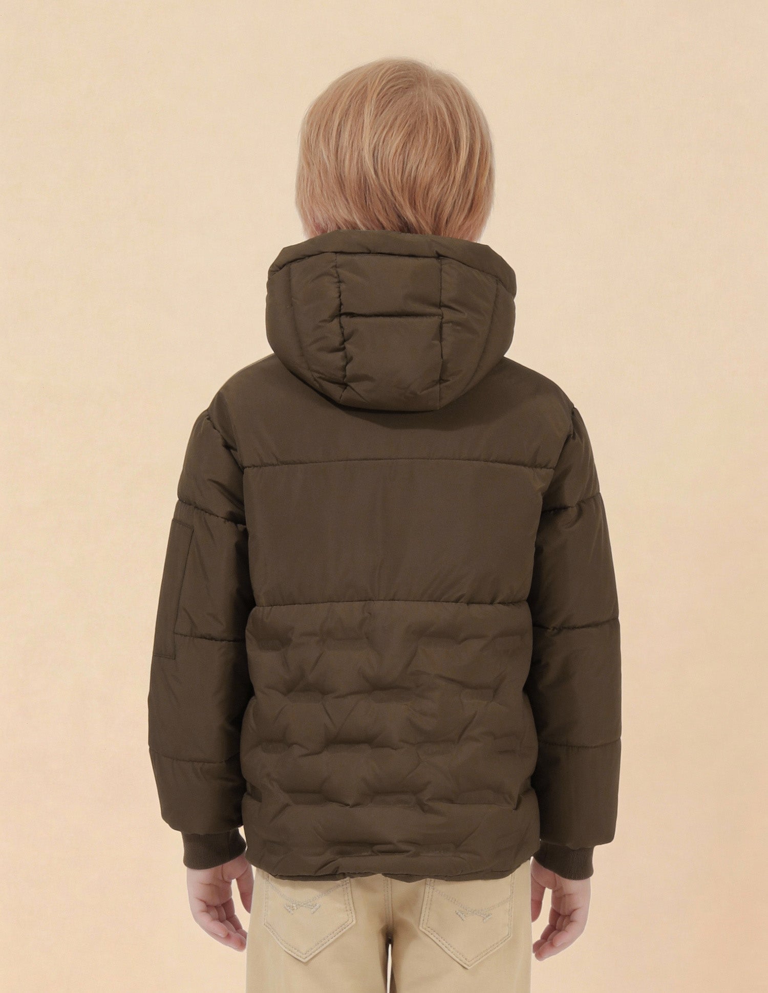 Boys Solid Puffer Jacket Brown - U.S. Polo Assn. India | Large