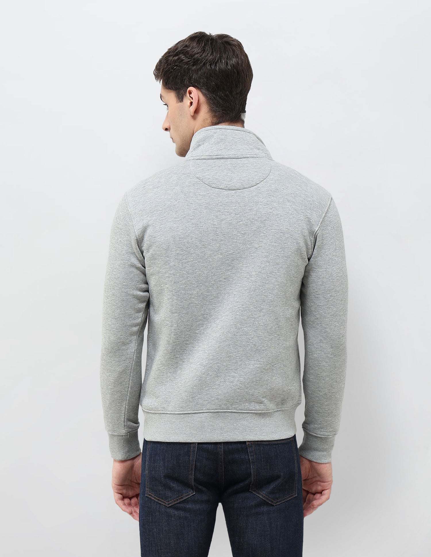 Heathered Regular Fit Sweatshirt Grey - U.S. POLO ASSN. | Large