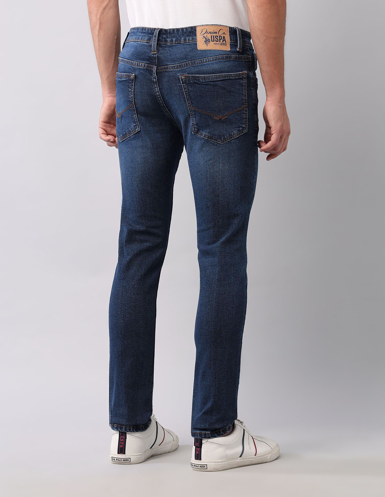 Regallo Skinny Fit Blue Jeans Dark Wash - U.S. Polo Assn. India | Large