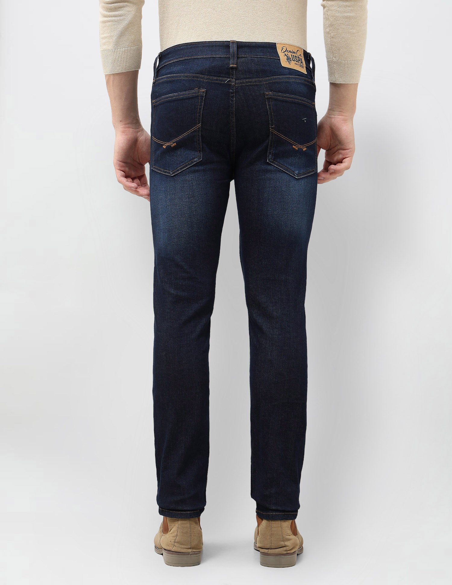 Regallo Skinny Fit Blue Jeans Dark Blue - U.S. Polo Assn. India | Large