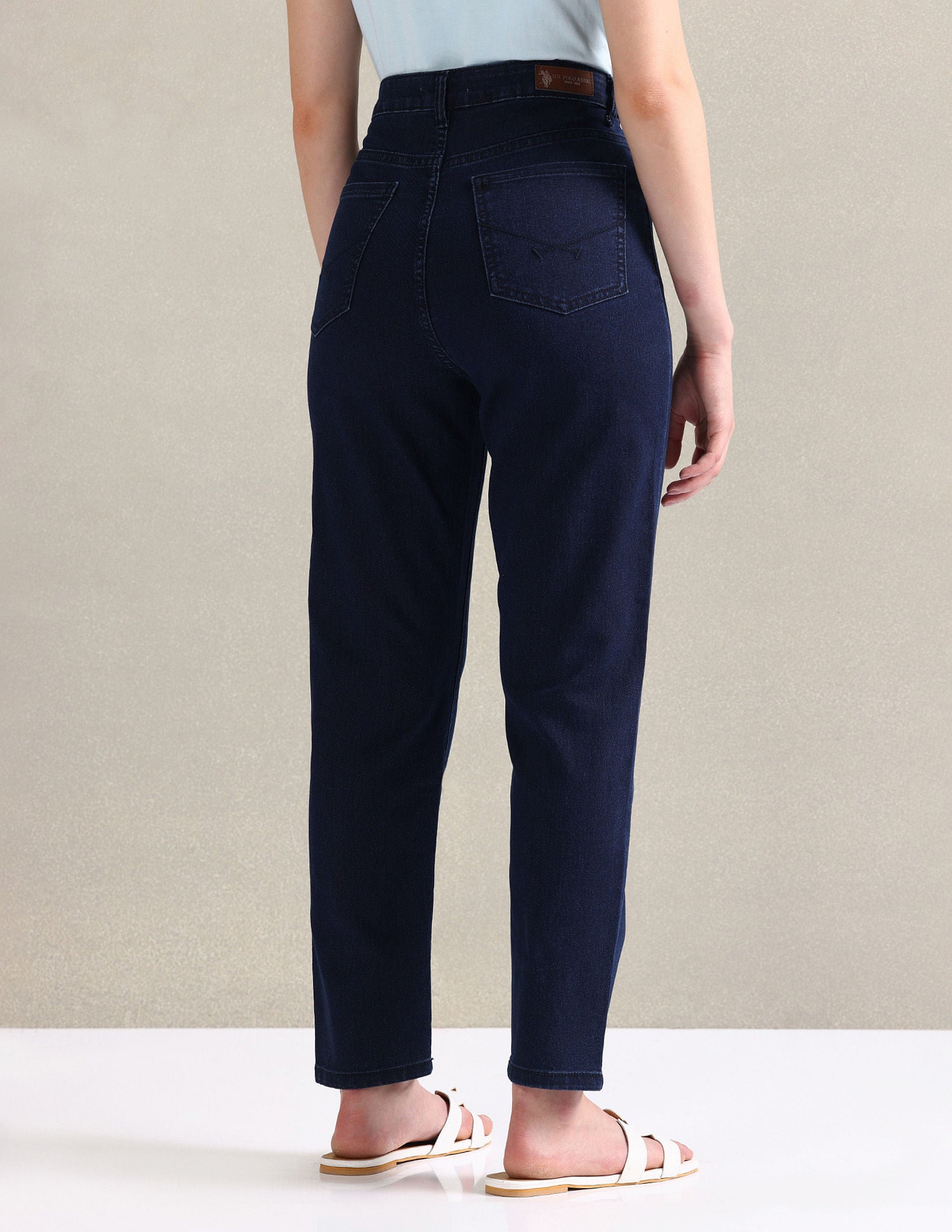 Mom Fit Blue Jeans Blue - U.S. POLO ASSN. | Large