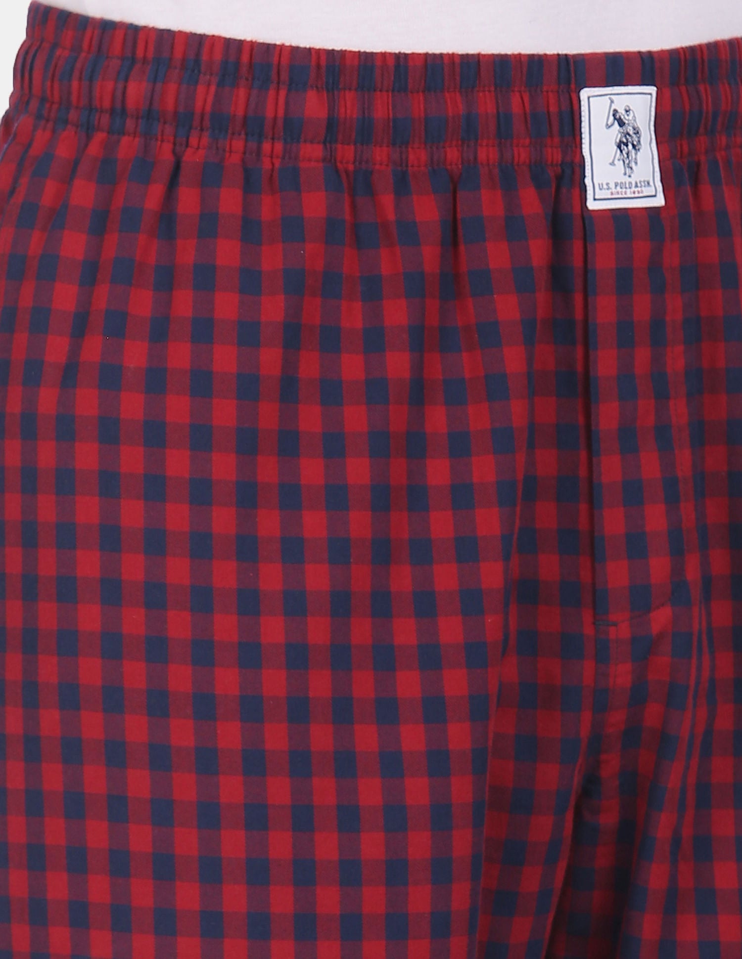 Comfort Fit Check I659 Lounge Pants - Pack Of 1 Red and Blue - U.S. POLO ASSN. | Large