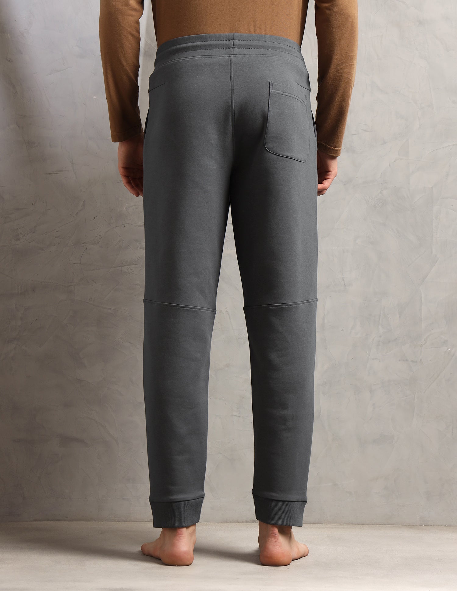 Breathable Mid Rise PJ001-PL Lounge Joggers - Pack Of 1 Iron Gate - U.S. Polo Assn. India | Large