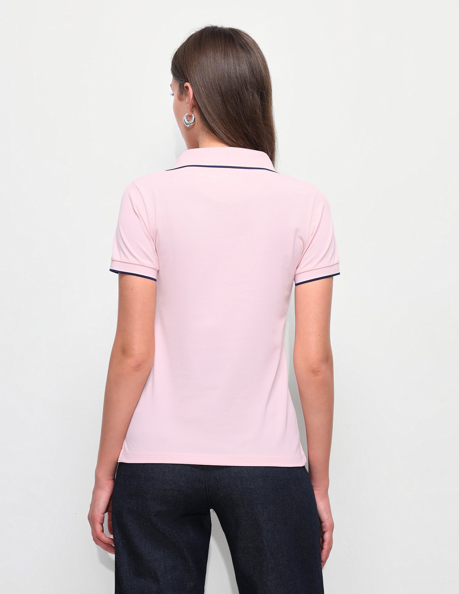 Solid Regular Fit Polo Shirt Pink - U.S. Polo Assn. India | Large