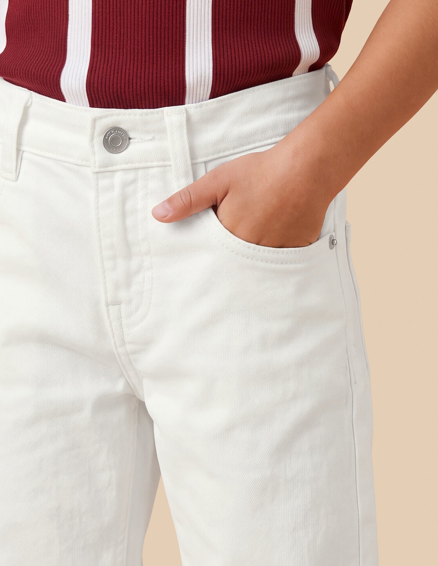 Relaxed Fit White Jeans White - U.S. Polo Assn. India | Large