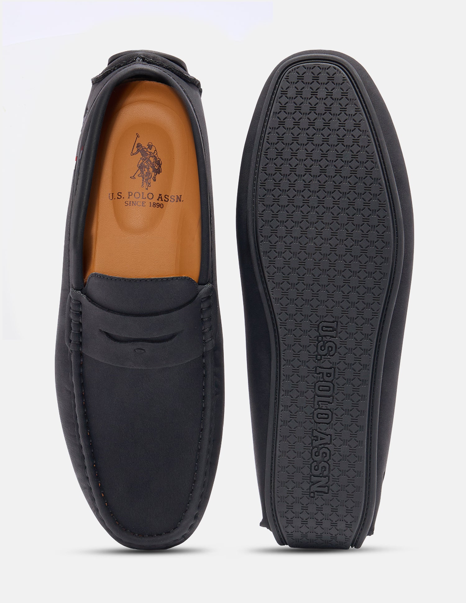 Round Toe Elric Loafers Black - U.S. Polo Assn. India | Large