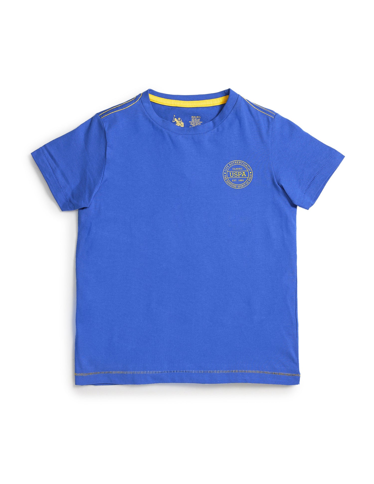 Ribbed Neck Cotton IKEA Lounge T-Shirt - Pack Of 1 Blue - U.S. POLO ASSN. | Large