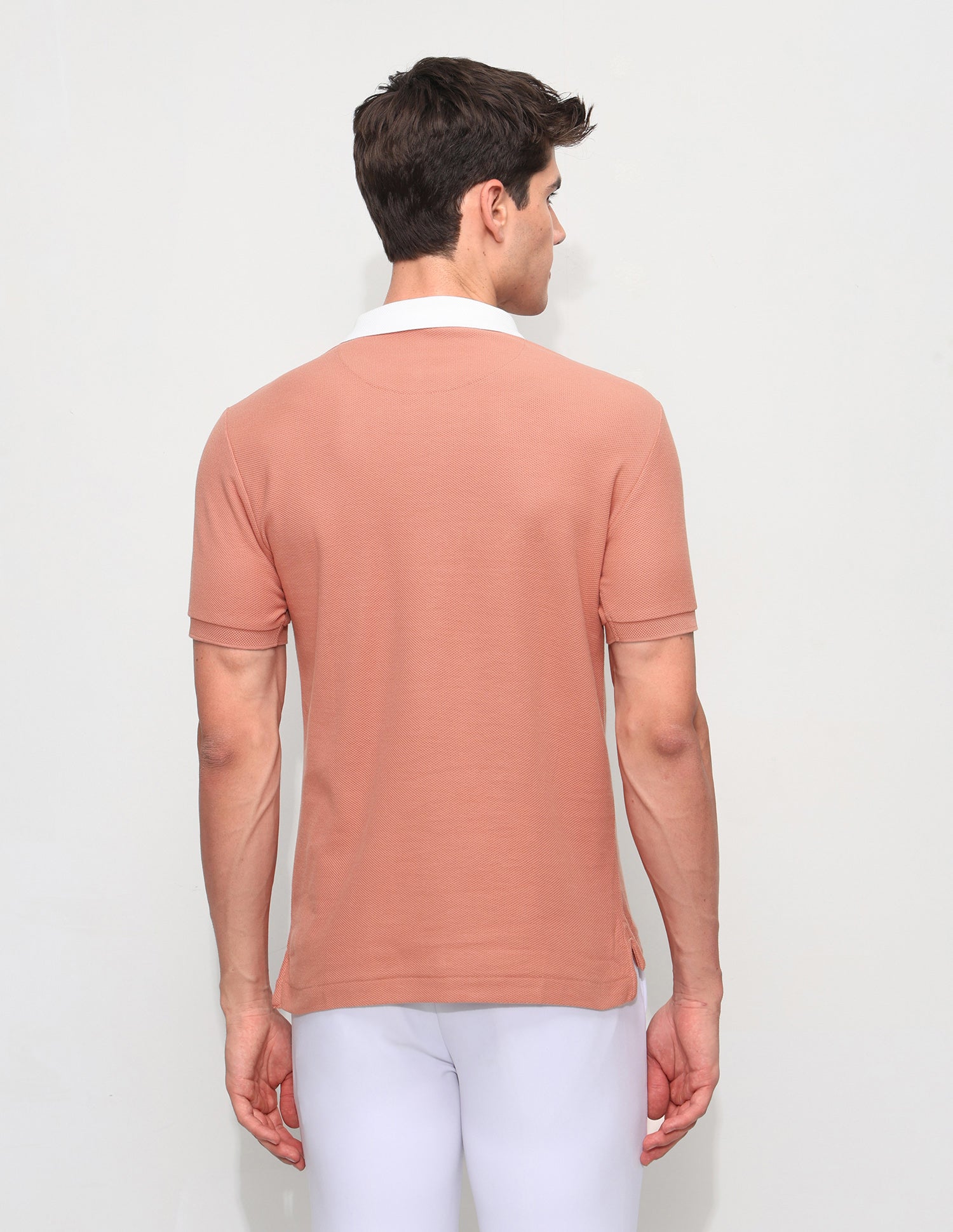 Brand Embroidered Slim Fit Polo Shirt Peach - U.S. Polo Assn. India | Large