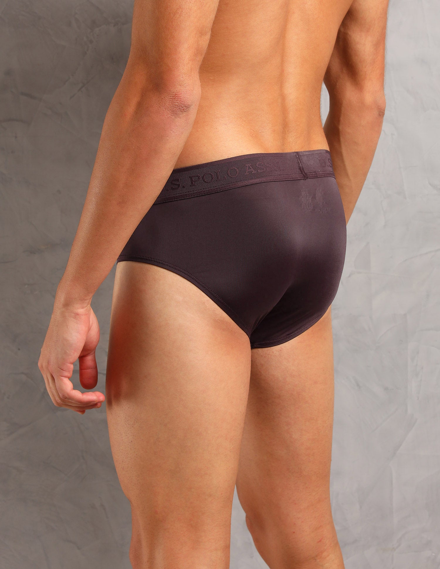 Moisture Control Antibacterial AB001 Briefs - Pack Of 1 Wine - U.S. POLO ASSN. | Large