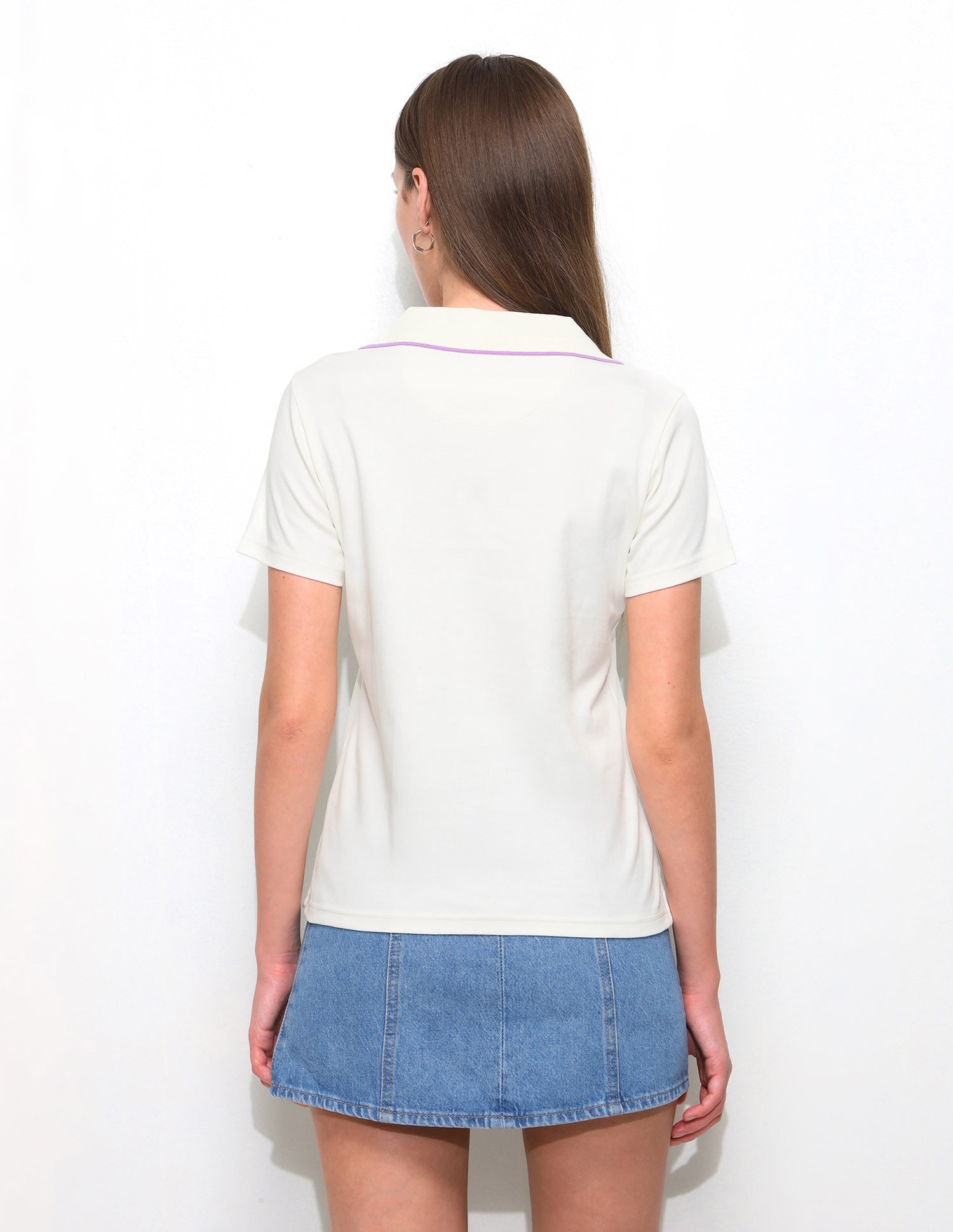 Solid Regular Fit Polo Shirt Off White - U.S. Polo Assn. India | Large