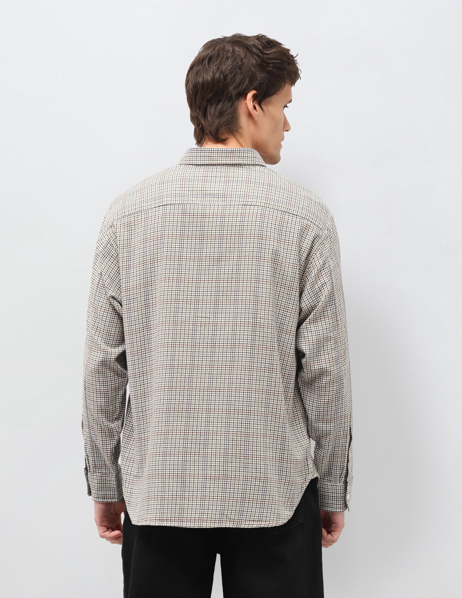 Grid Tattersall Checked Dobby Shirt Beige - U.S. Polo Assn. India | Large