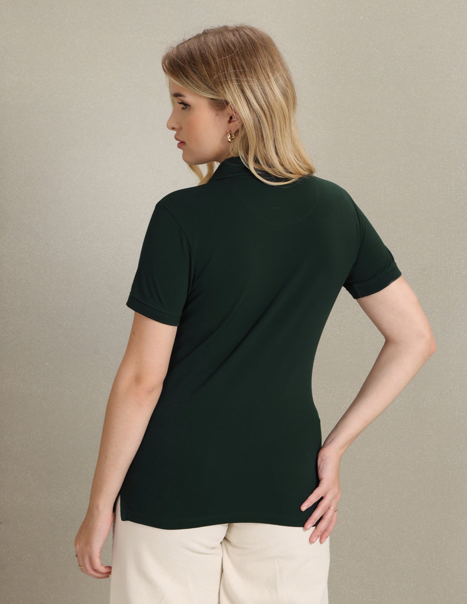 Solid Slim Polo Shirt Dark Green - U.S. Polo Assn. India | Large
