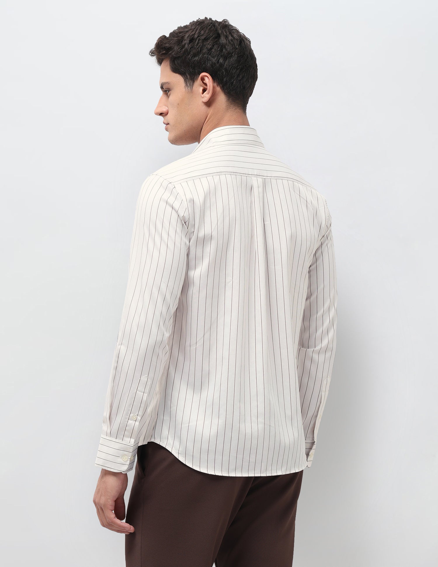 Tailored Fit Satin Shirt Beige - U.S. Polo Assn. India | Large