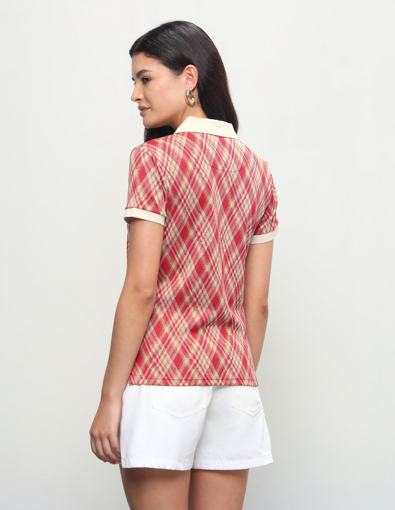 Plaid Checked Regular Fit Polo Shirt Red - U.S. Polo Assn. India | Large
