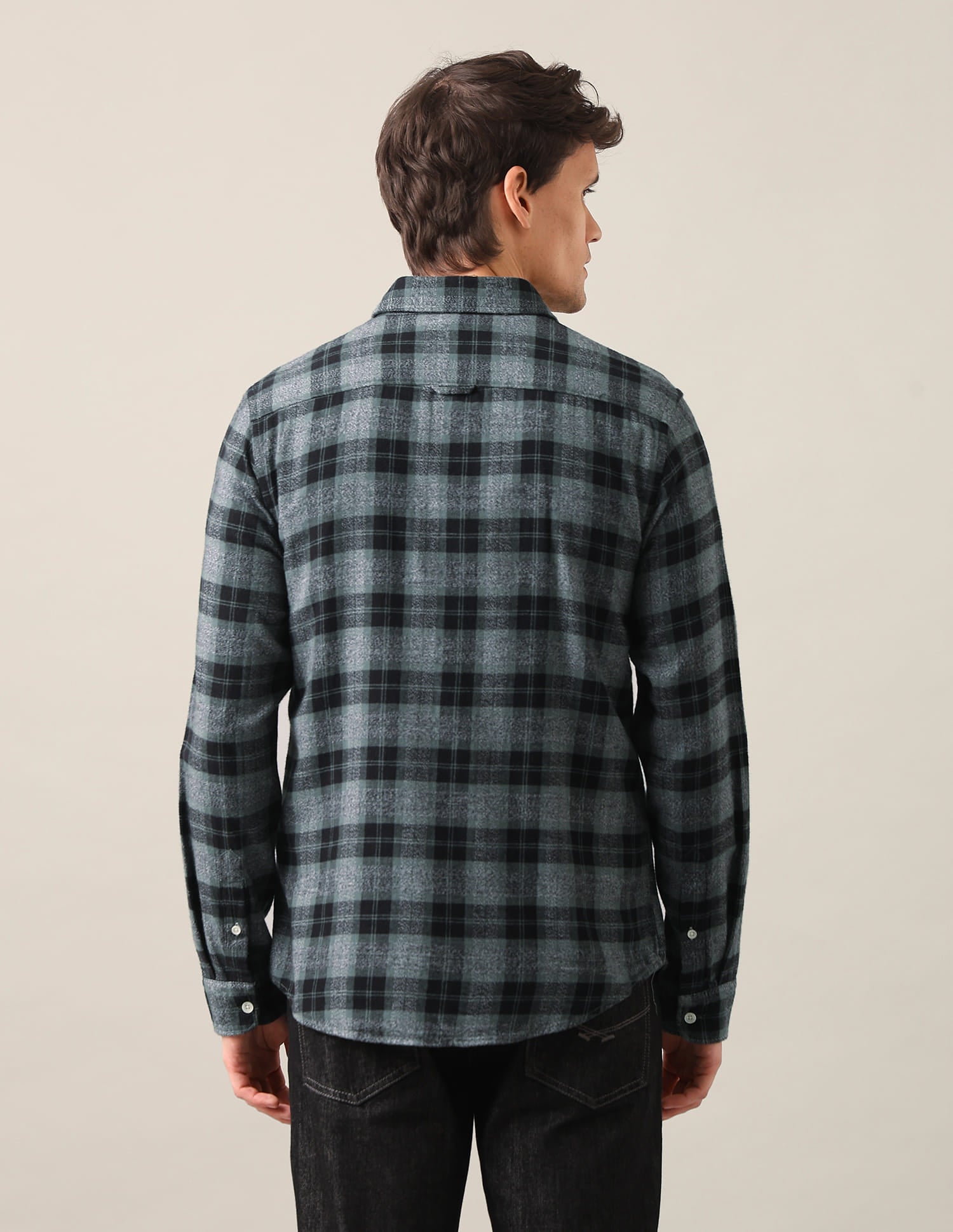 Tartan Checked Twill Shirt Green - U.S. Polo Assn. India | Large