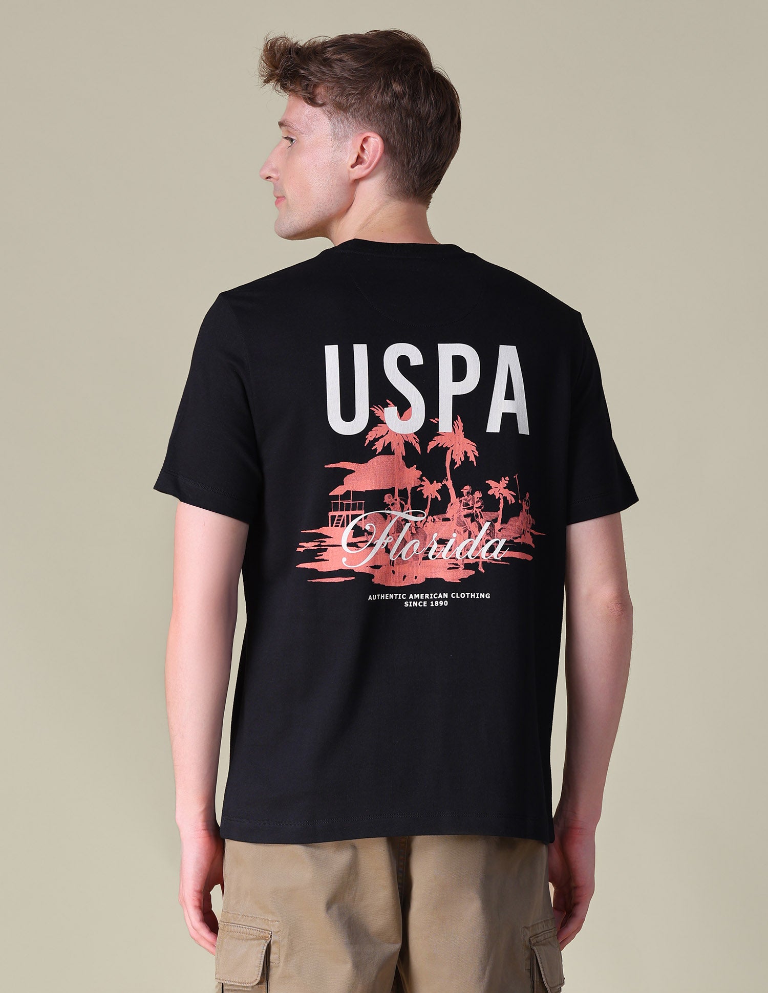 Graphic Brand Printed Relaxed Fit T-Shirt Black - U.S. POLO ASSN. | Large