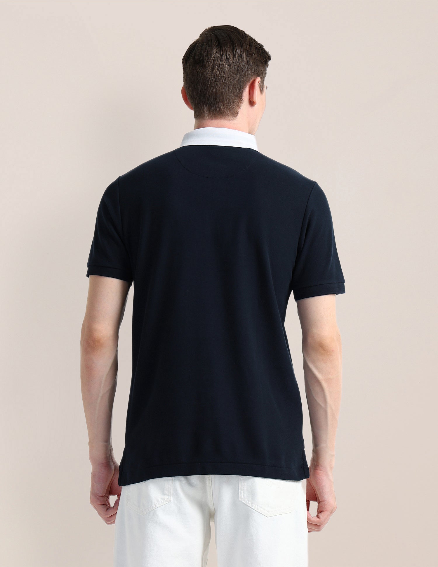 Solid Slim Fit Polo Shirt Navy - U.S. POLO ASSN. | Large