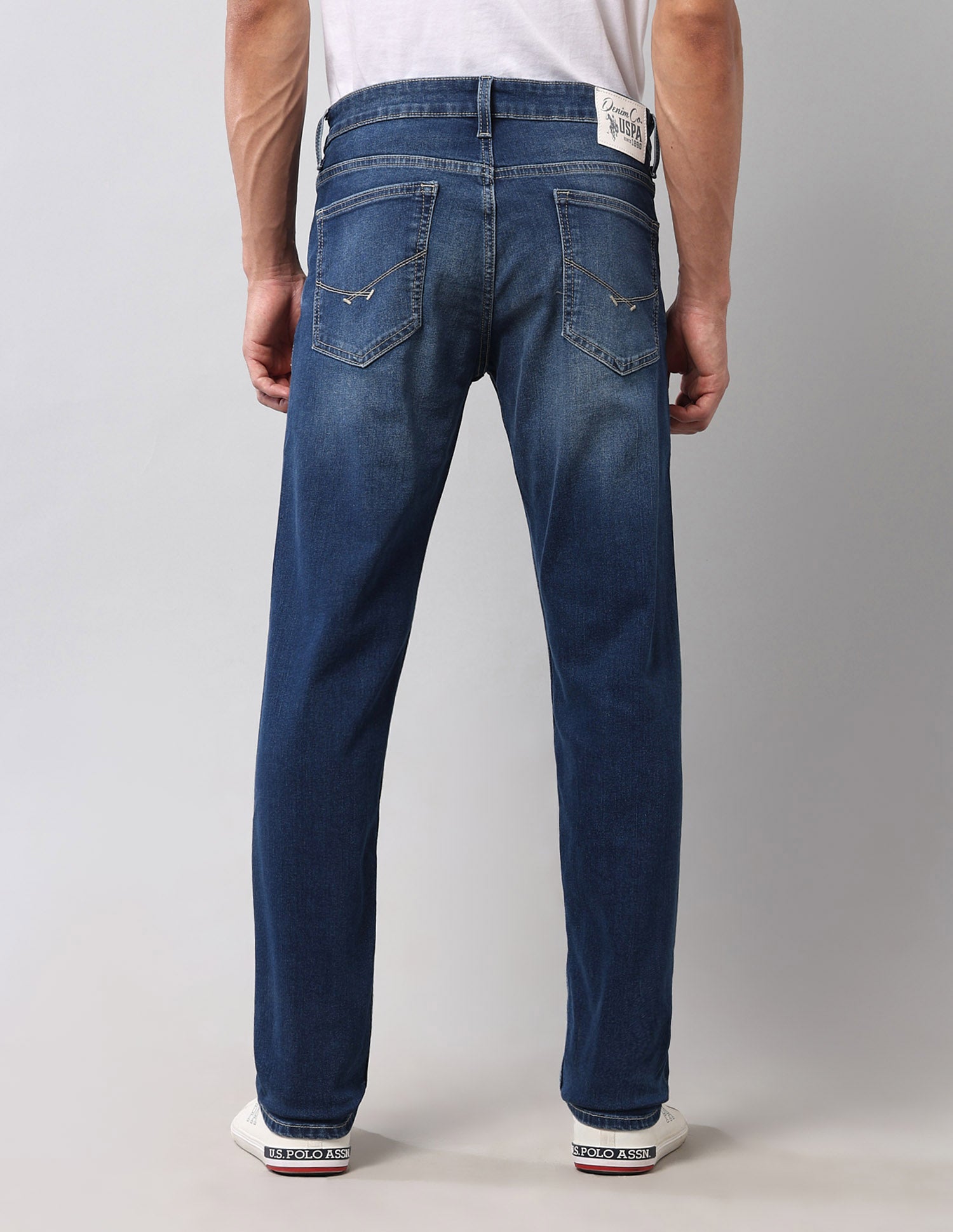 Regallo Skinny Fit Blue Vintage Jeans Dark Wash - U.S. Polo Assn. India | Large