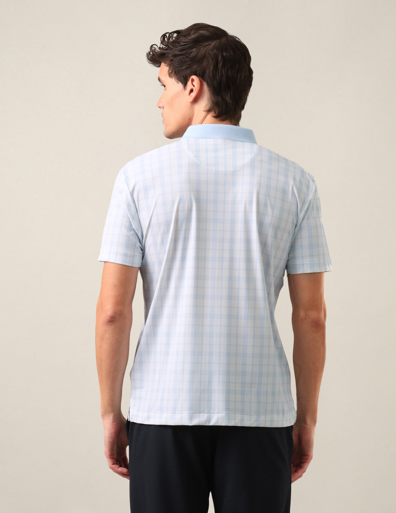 Checked Slim Fit Polo Shirt Light Blue - U.S. Polo Assn. India | Large