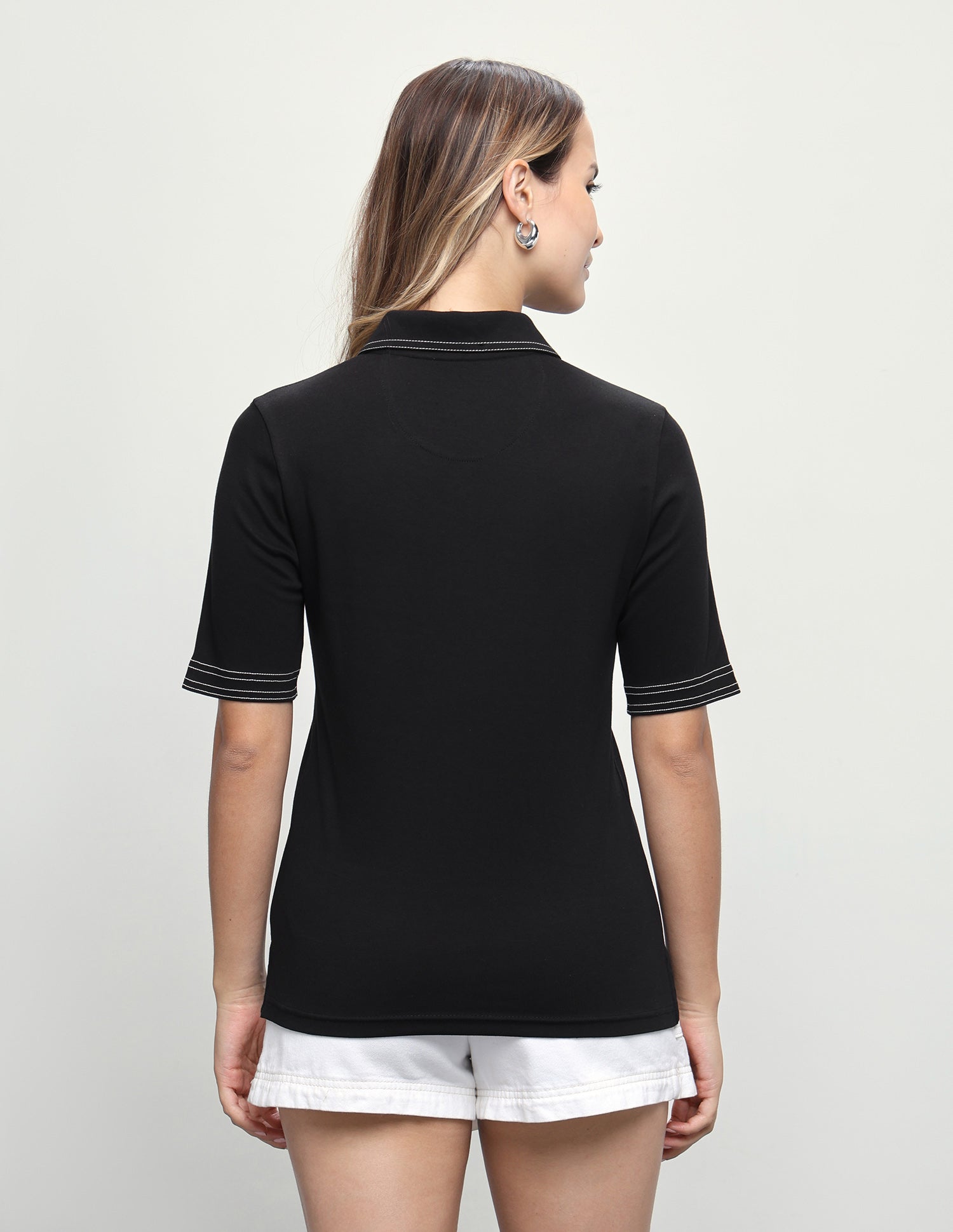 Solid Regular Fit Polo Shirt Black - U.S. Polo Assn. India | Large