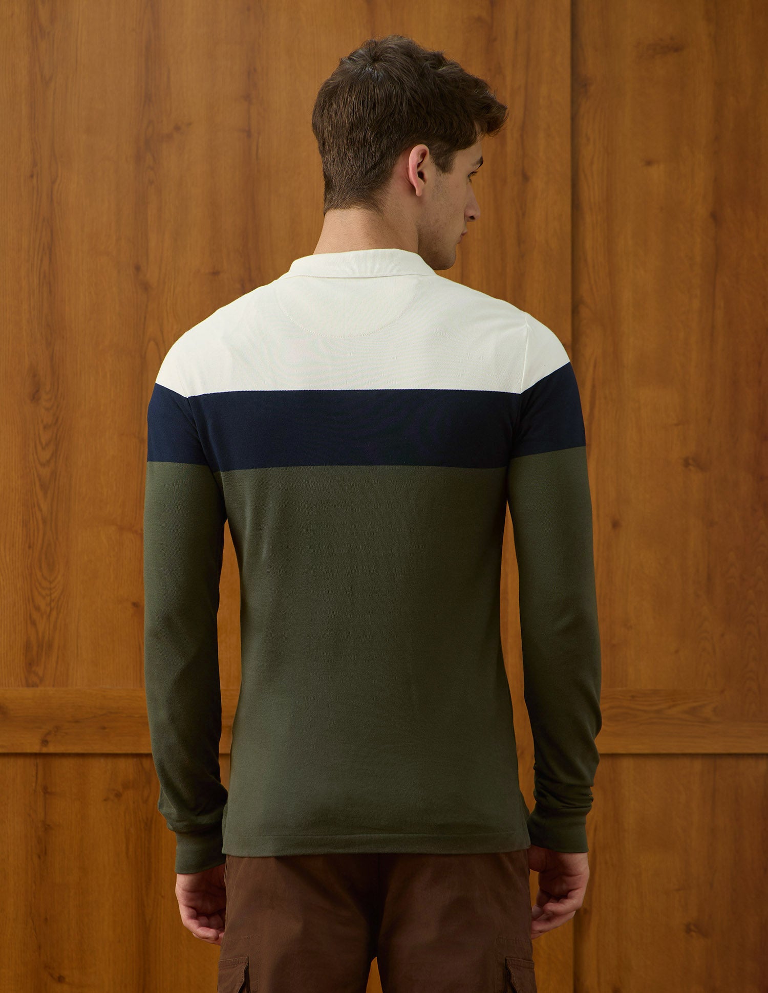 Colourblocked Equestrian Aisle Theater Polo Shirt Olive - U.S. POLO ASSN. | Large