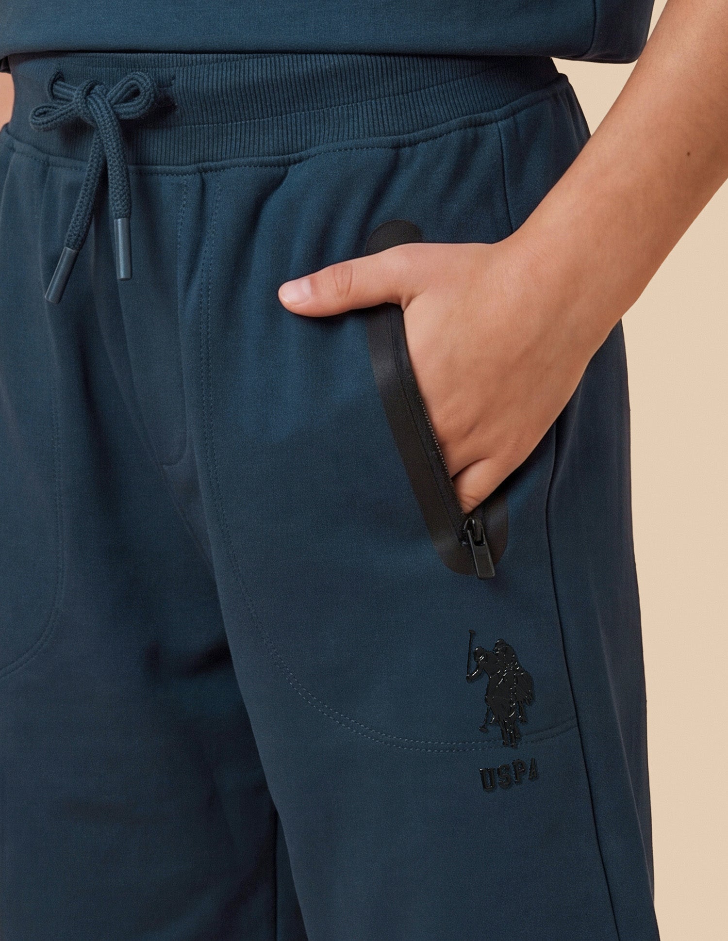 Mid Rise Regular Fit Shorts Dark Blue - U.S. Polo Assn. India | Large