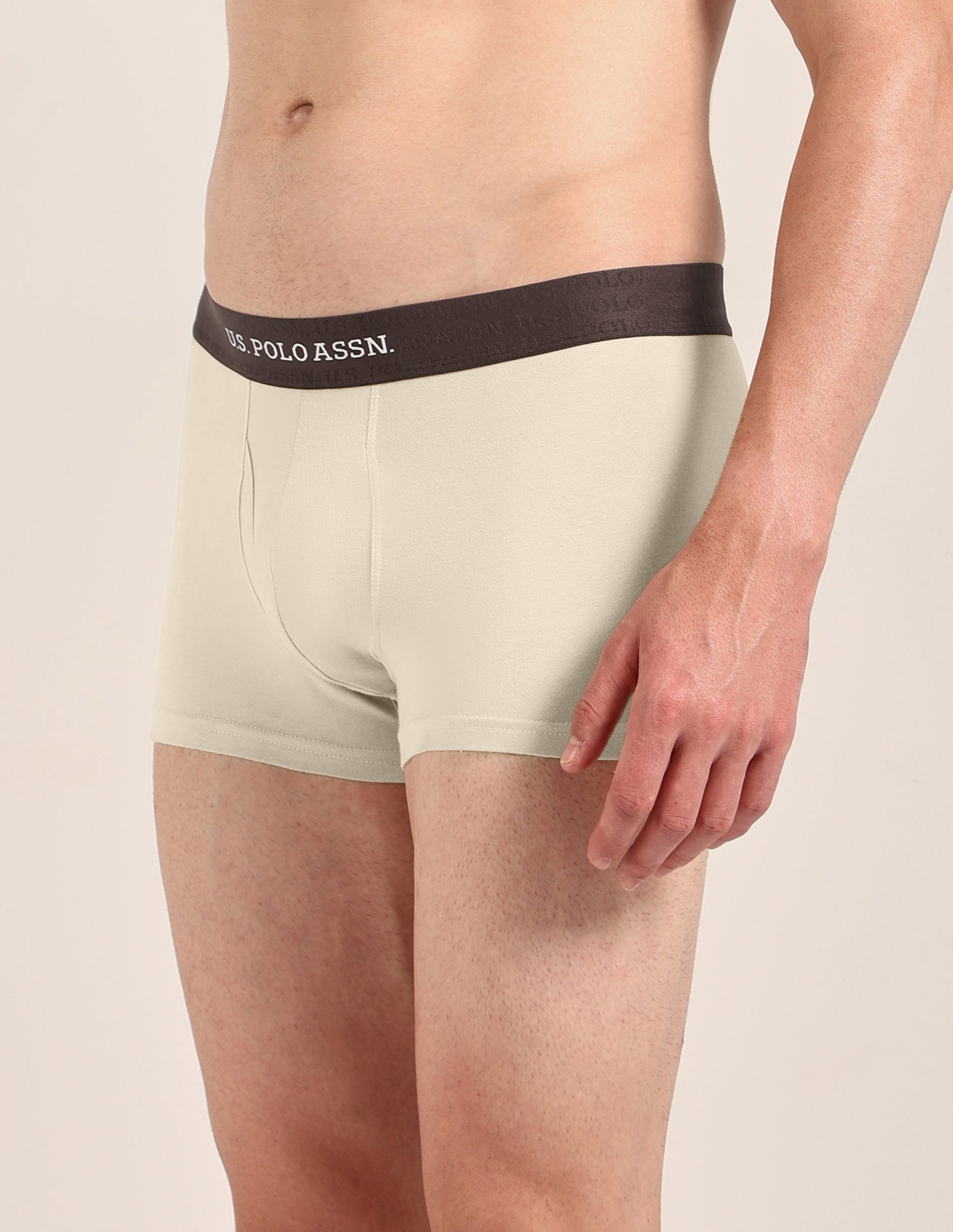 Cotton Stretch Antimicrobial OET21 Trunk - Pack Of 2 Oatmeal/Mulch - U.S. Polo Assn. India | Large