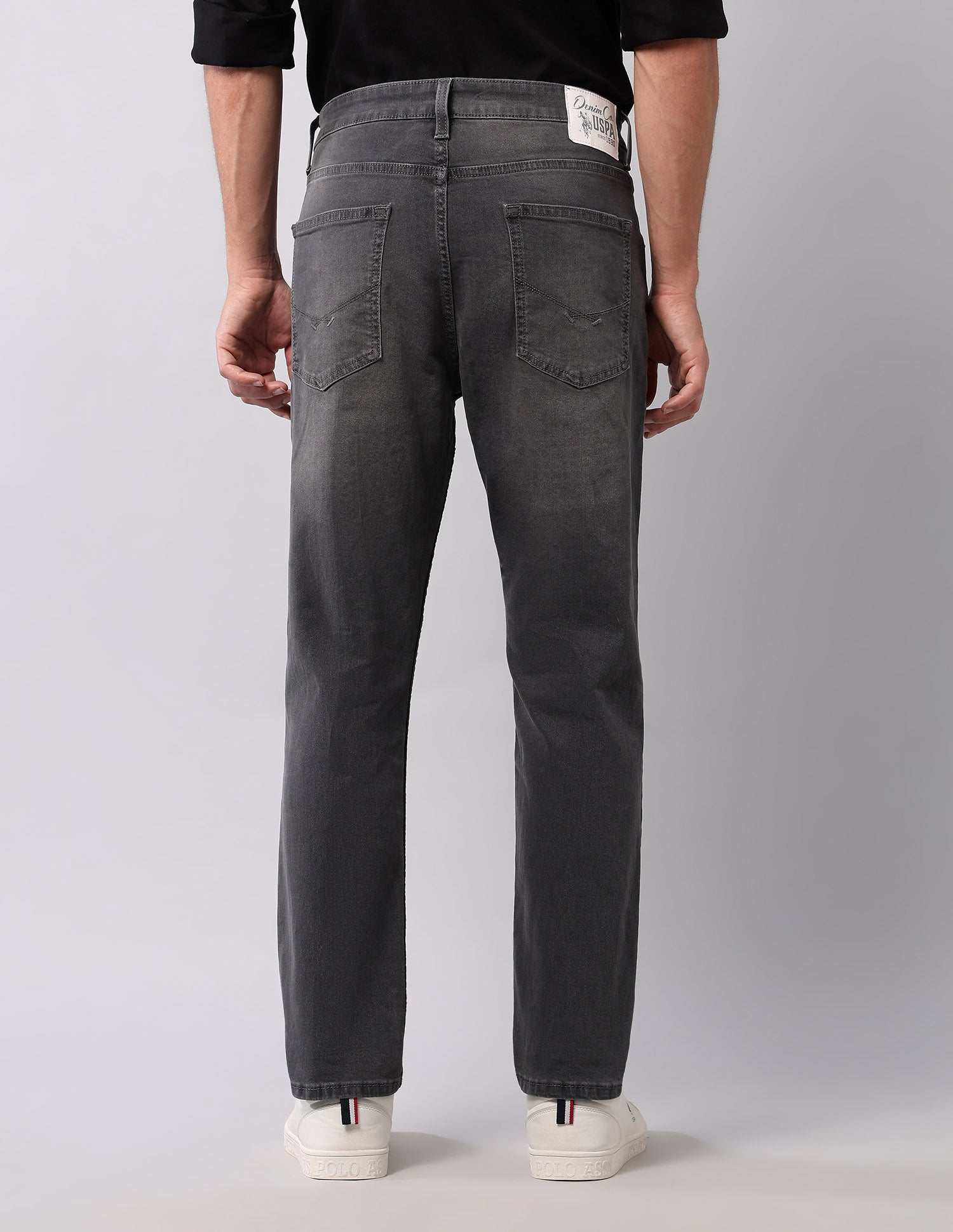 Cole Comfort Cropped Fit Grey Jeans Grey - U.S. POLO ASSN. | Large