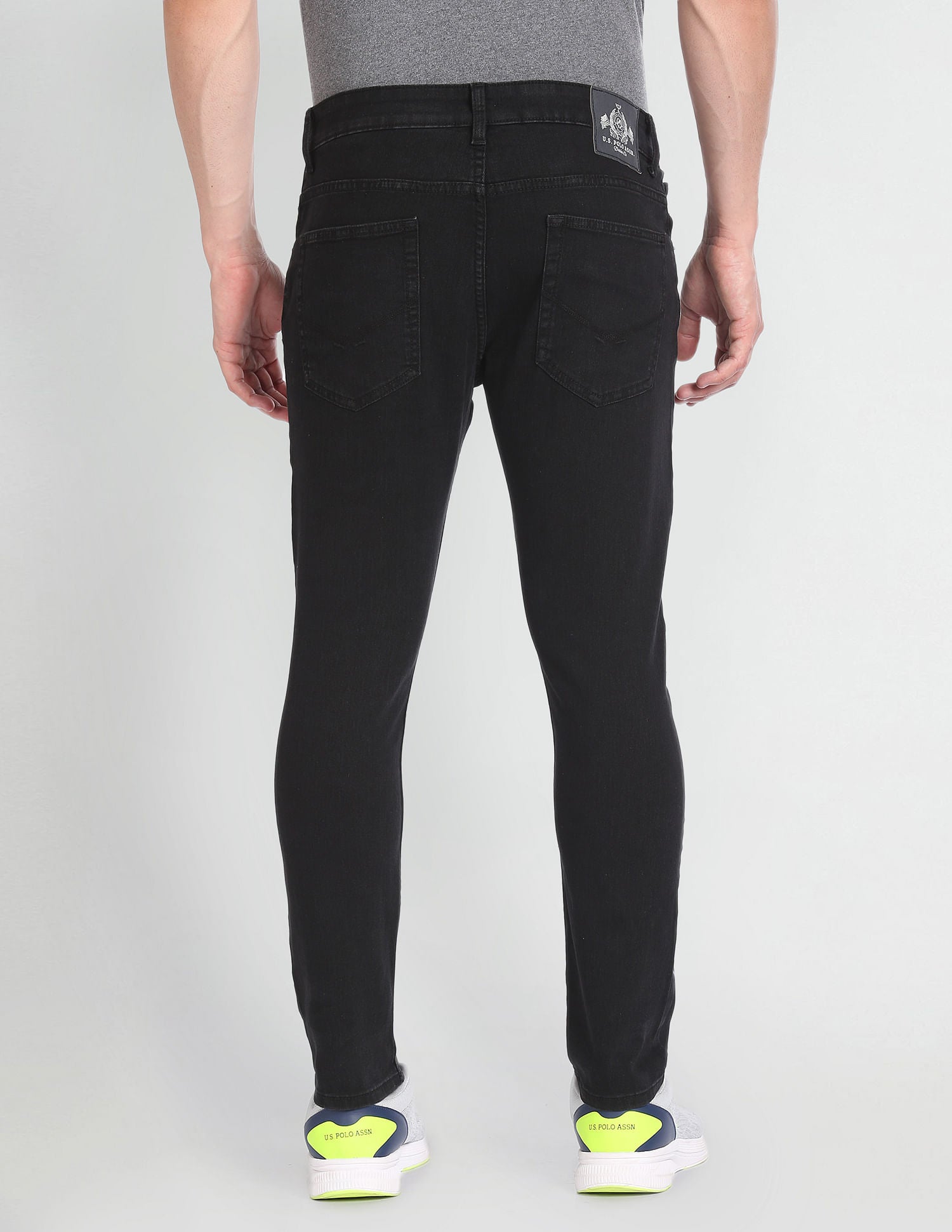Henry Cropped Fit Black Jeans Black - U.S. Polo Assn. India | Large